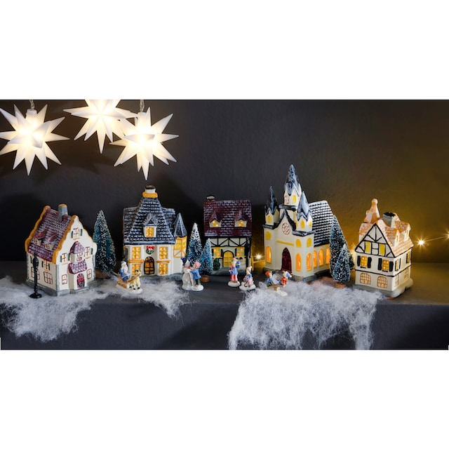 ♕ Home affaire Weihnachtsdorf »Weihnachtsdeko«, mit Lichterkette  versandkostenfrei auf