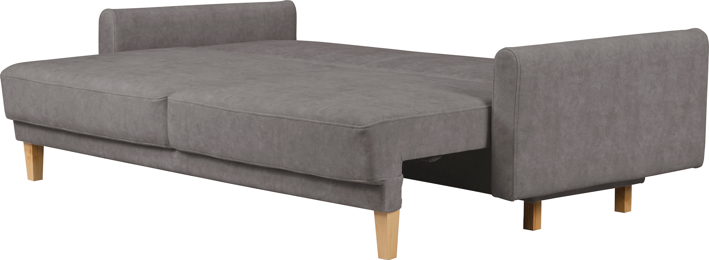 Home affaire 3-Sitzer »TRIPLO optionale Schlafsofa mit Bettkasten, Masse B/T/H: 215/100/89 cm«, Wahlweise Bettfunktion - Liegefläche 145x191 cm, Rücken-, Zierkissen