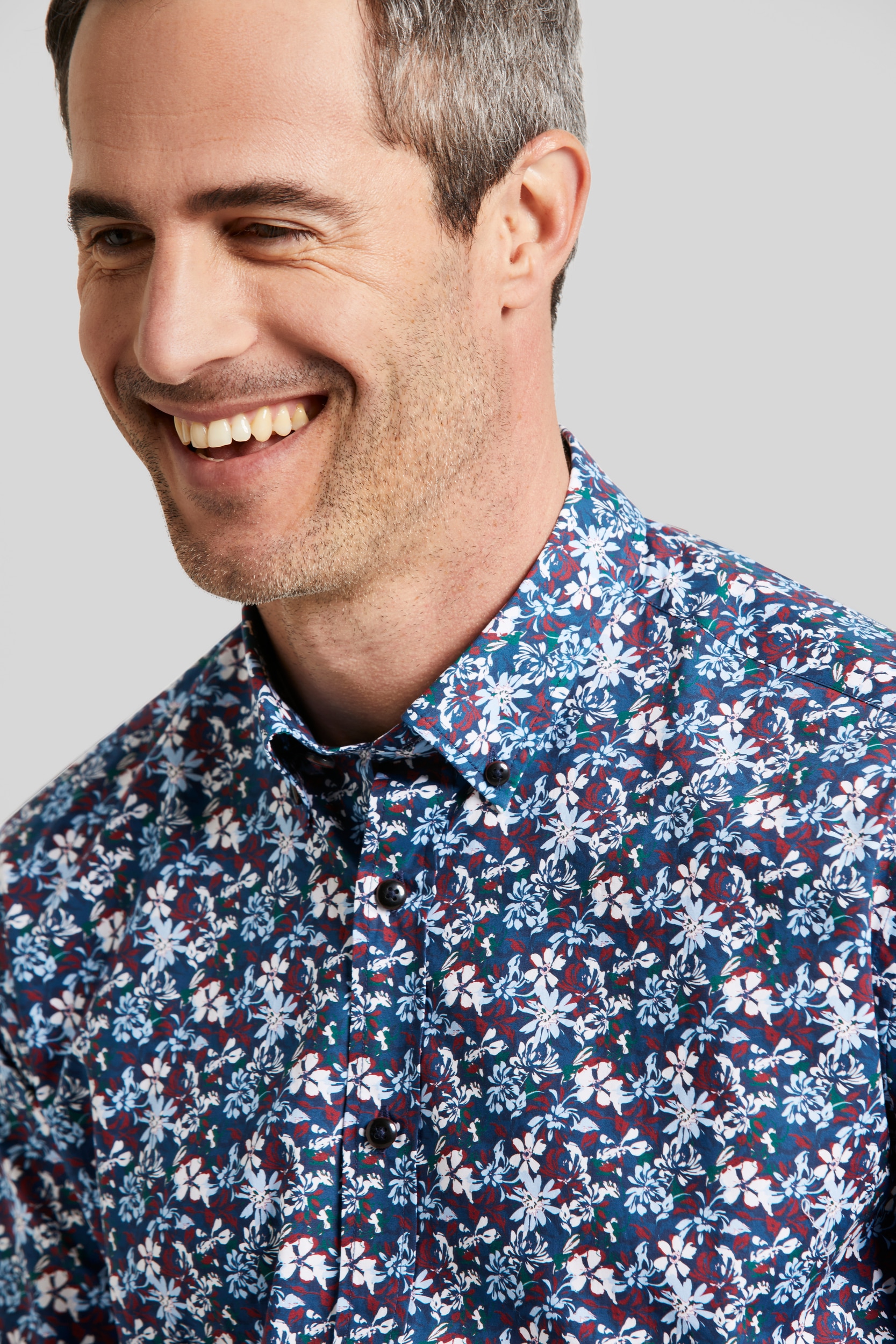 bugatti Langarmhemd aus 100 Prozent Baumwolle