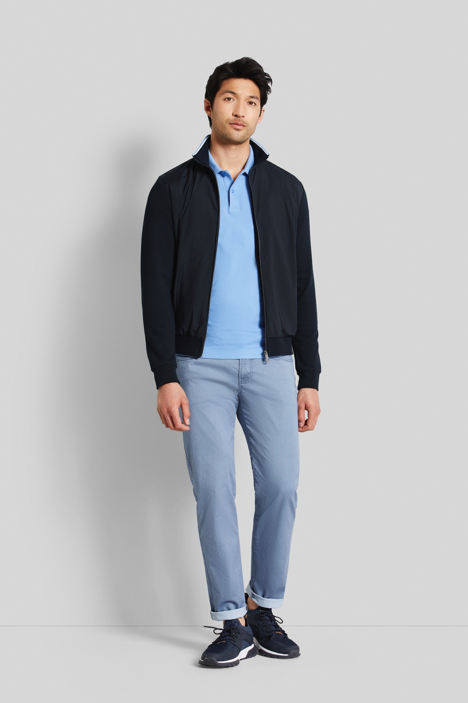 bugatti Sweatjacke, mit Reiskornstruktur