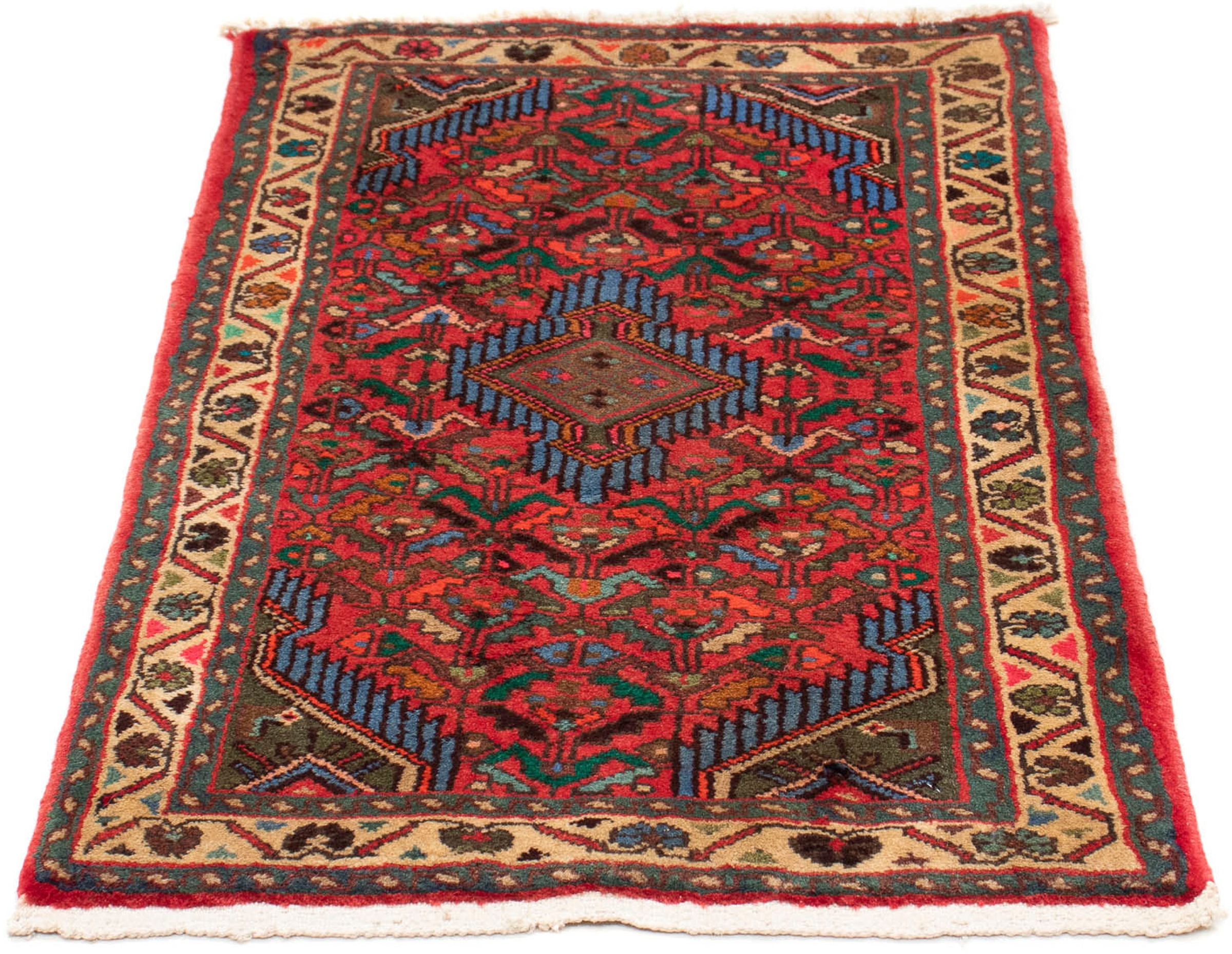 Image of morgenland Orientteppich »Perser - Nomadic - 96 x 60 cm - dunkelrot«, rechteckig, 10 mm Höhe, Wohnzimmer, Handgeknüpft, Einzelstück mit Zertifikat bei Ackermann Versand Schweiz
