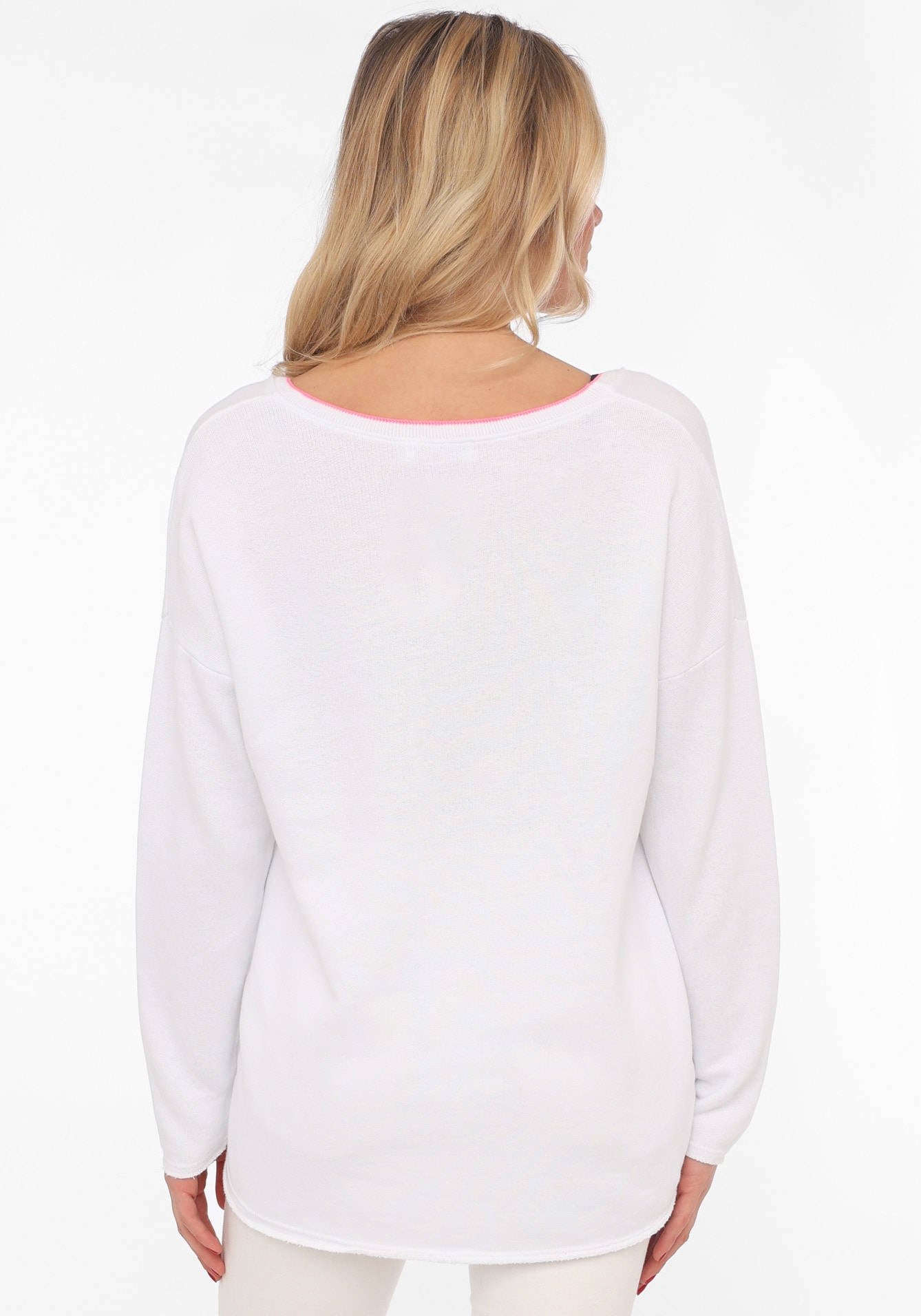 Zwillingsherz Sweatshirt »Positive Mind«, mit Kontrastnaht in Neonfarbe
