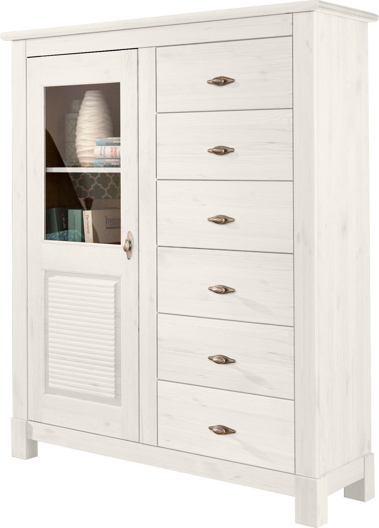 Image of GOODproduct Highboard "Rauna" Vitrine, Breite 103 cm, FSC-zertifiziertes Massivholz