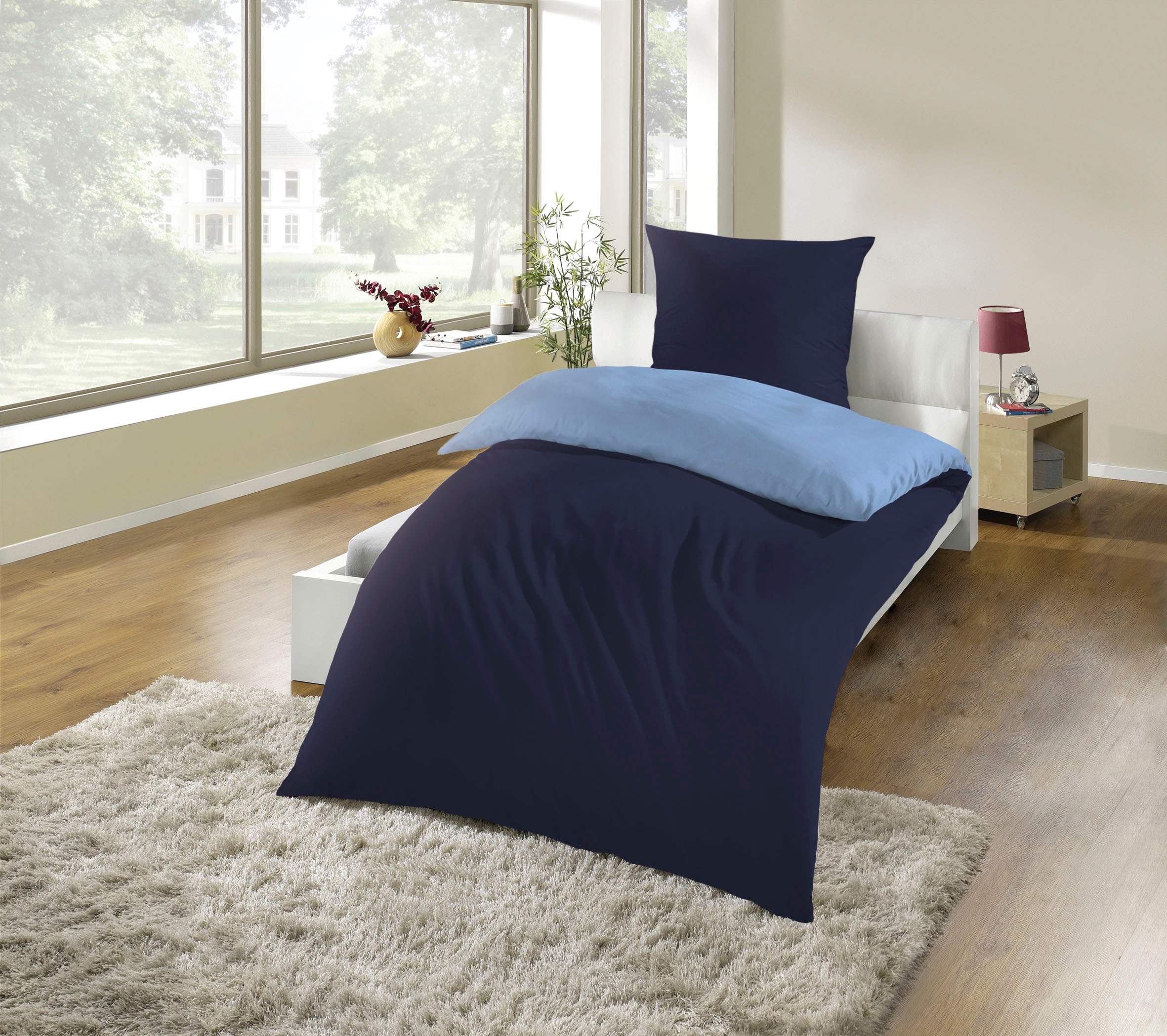 KiNZLER Linge de lit réversible »Mikrofaser "Cashmere Touch"« 2 uni, particulièrement doux