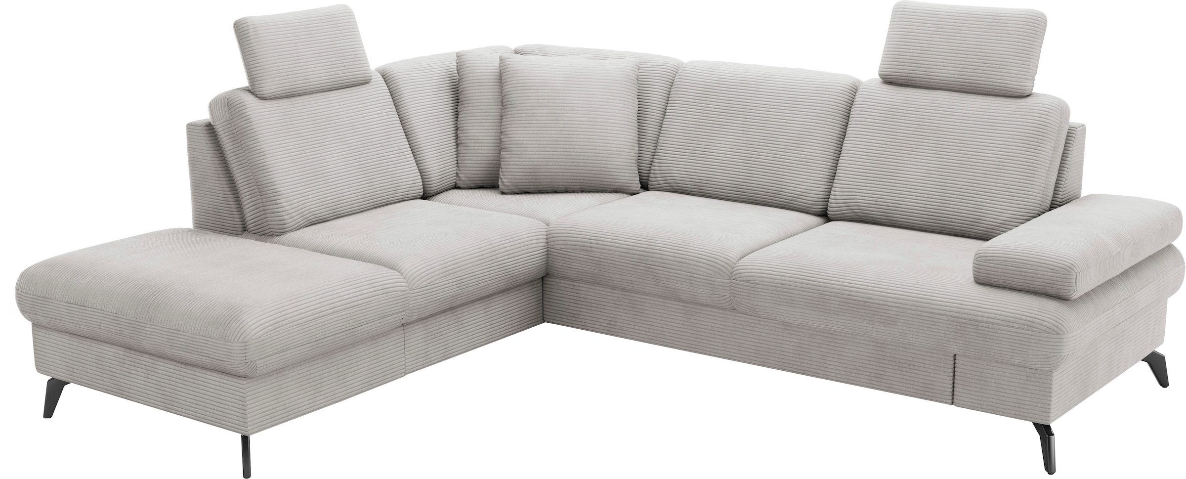 sit&more Ecksofa »Morris Jubi L-Form«, inkl. Armteilfunktion und 1 Zierkissen, wahlweise mit Bettfunktion