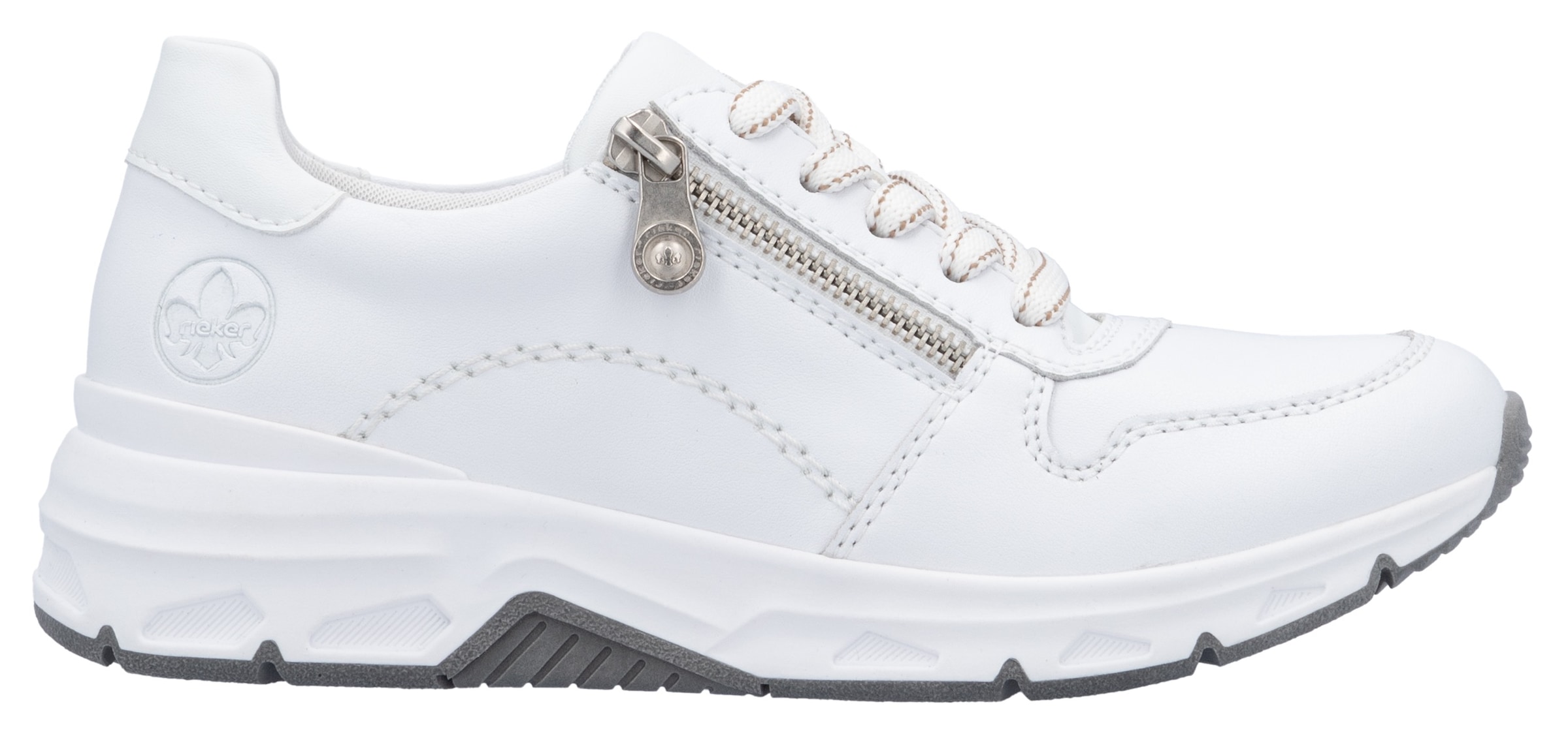 Rieker Sneaker, mit seitlichem Reissverschluss, Freizeitschuh, Halbschuh, Schnürschuh