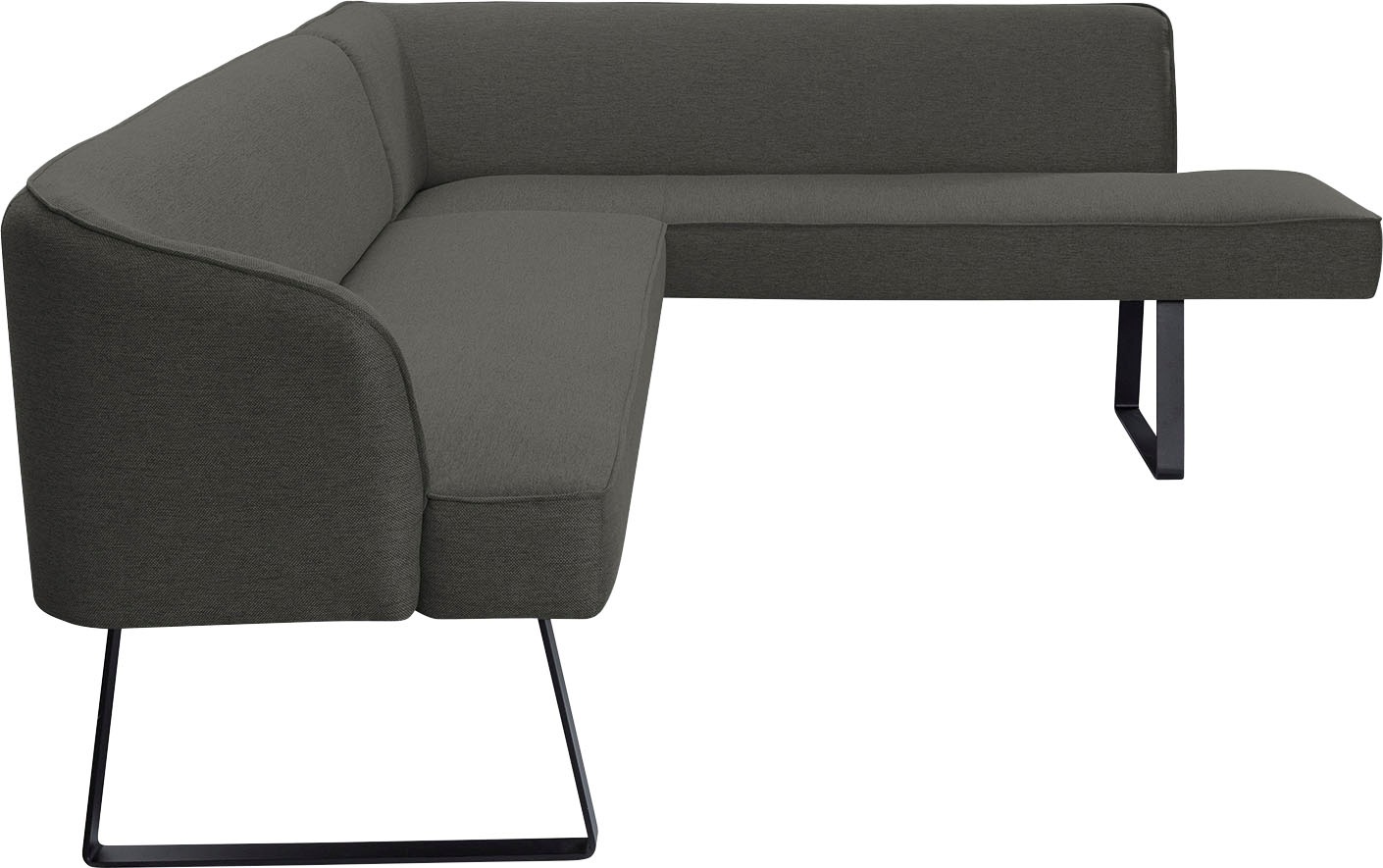 exxpo - sofa fashion Eckbank »Americano« mit Keder und Metallfüssen, Bezug in verschiedenen Qualitäten