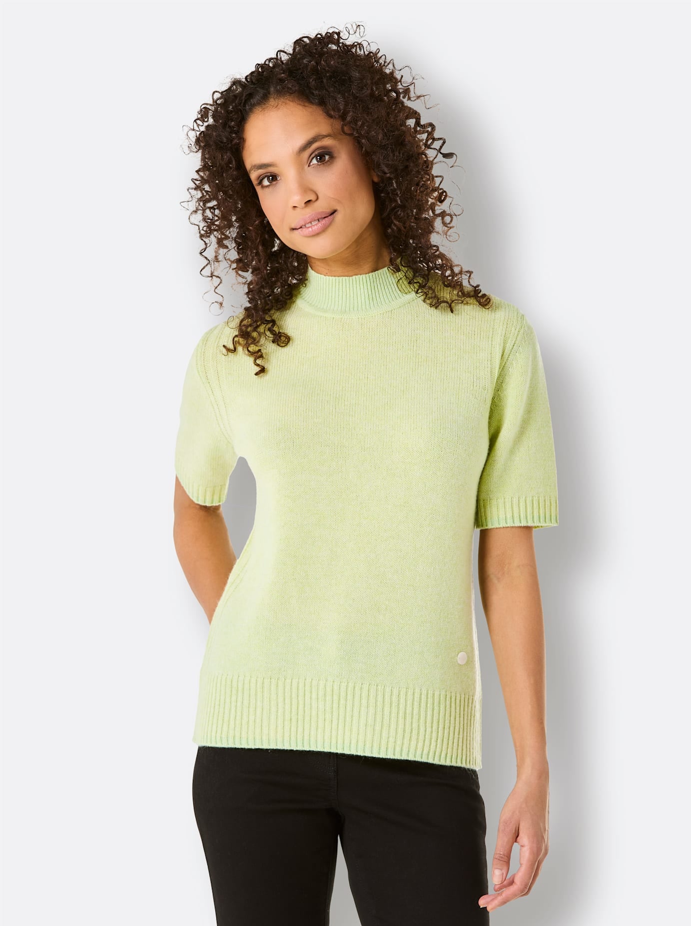 Image of CREATION L PREMIUM Kurzarmpullover "Merino-Kaschmir-Pullover"