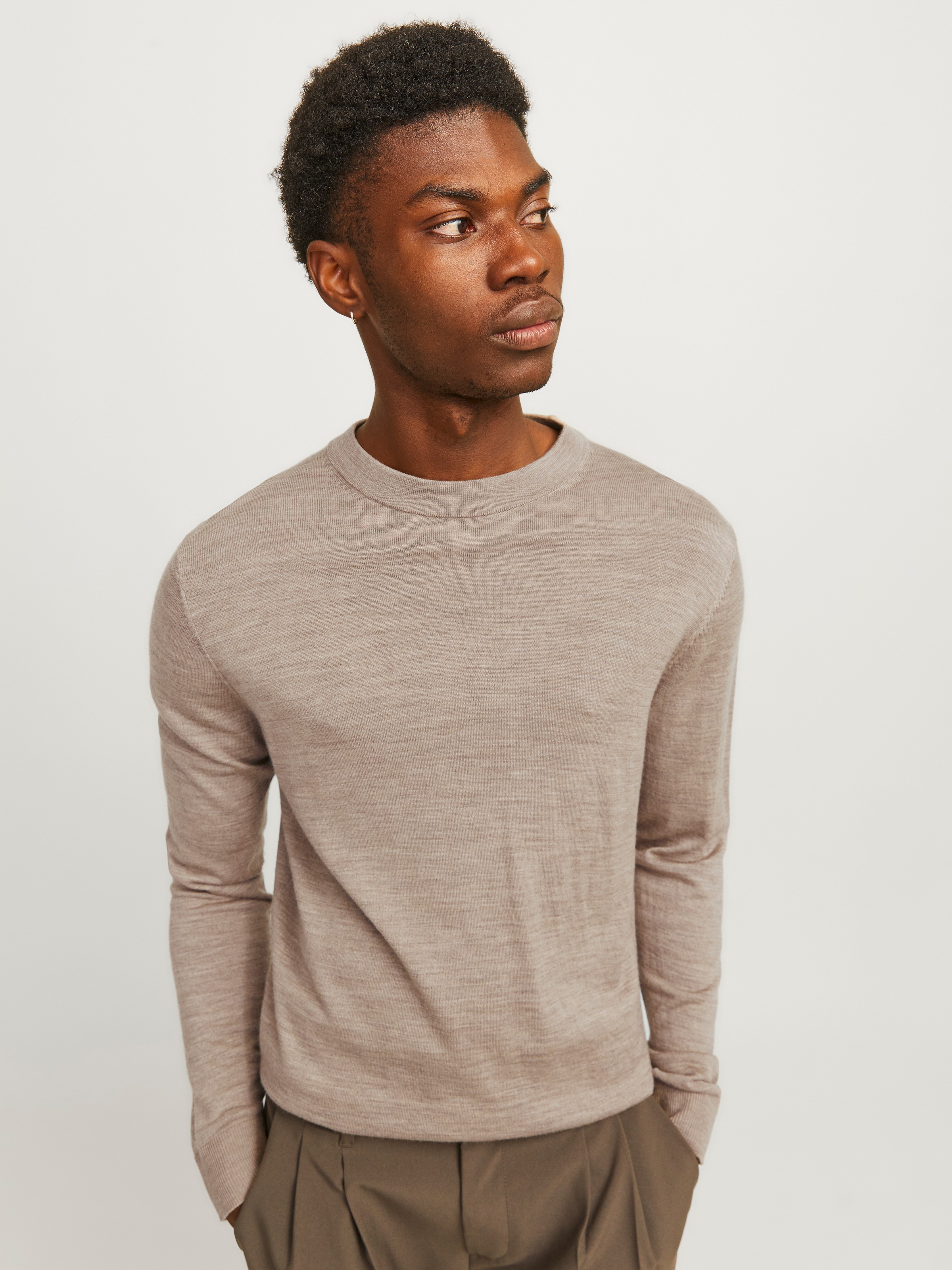 Jack & Jones Rundhalspullover »JPRBLAMARK MERINO KNIT CREW NECK LN« Wolle, regular fit