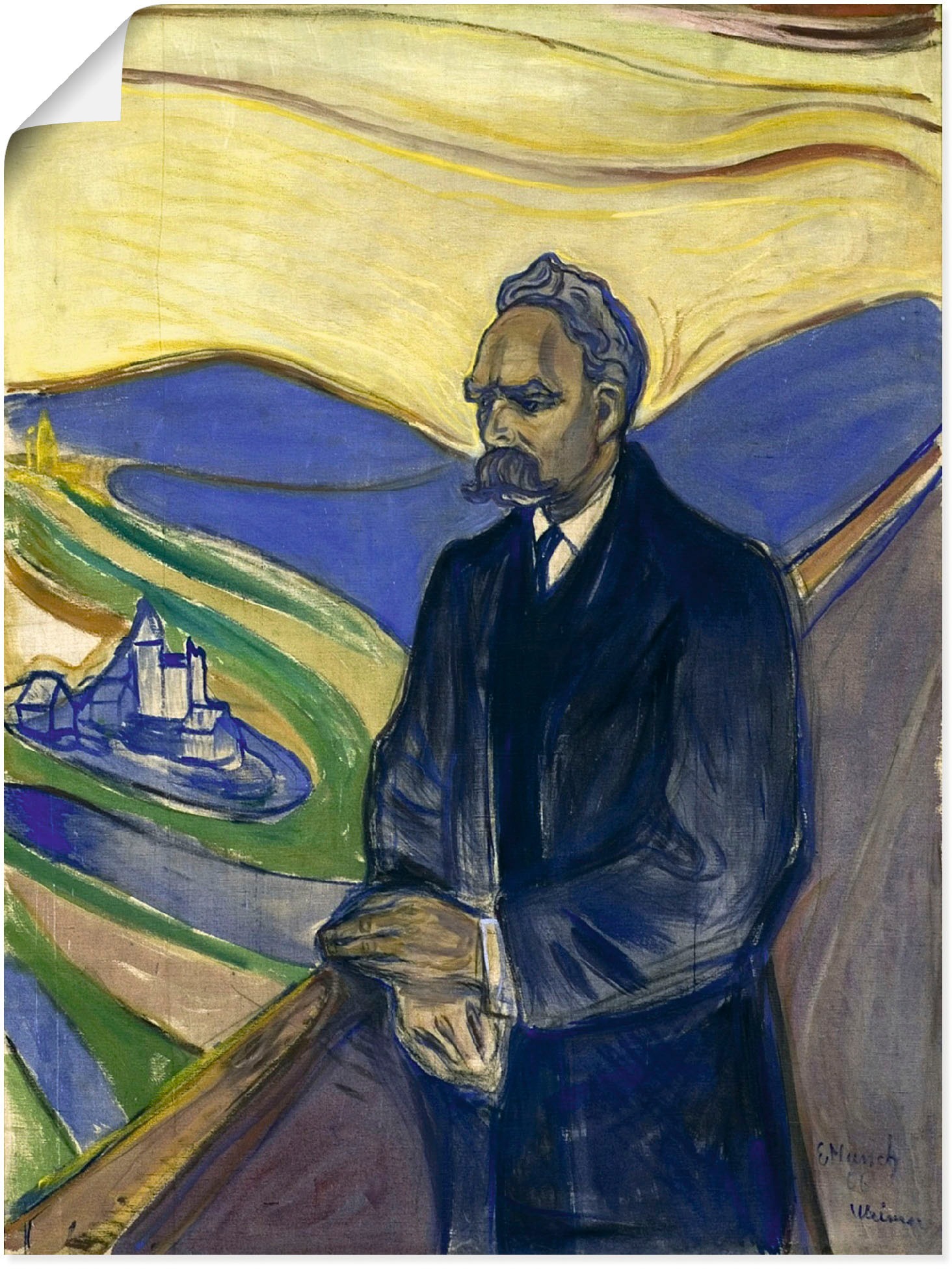 Image of Artland Wandbild »Porträt von Friedrich Nietzsche. 1906«, Mann, (1 St.), in vielen Grössen & Produktarten - Alubild / Outdoorbild für den Aussenbereich, Leinwandbild, Poster, Wandaufkleber / Wandtattoo auch für Badezimmer geeignet bei Ackermann Versand Sc