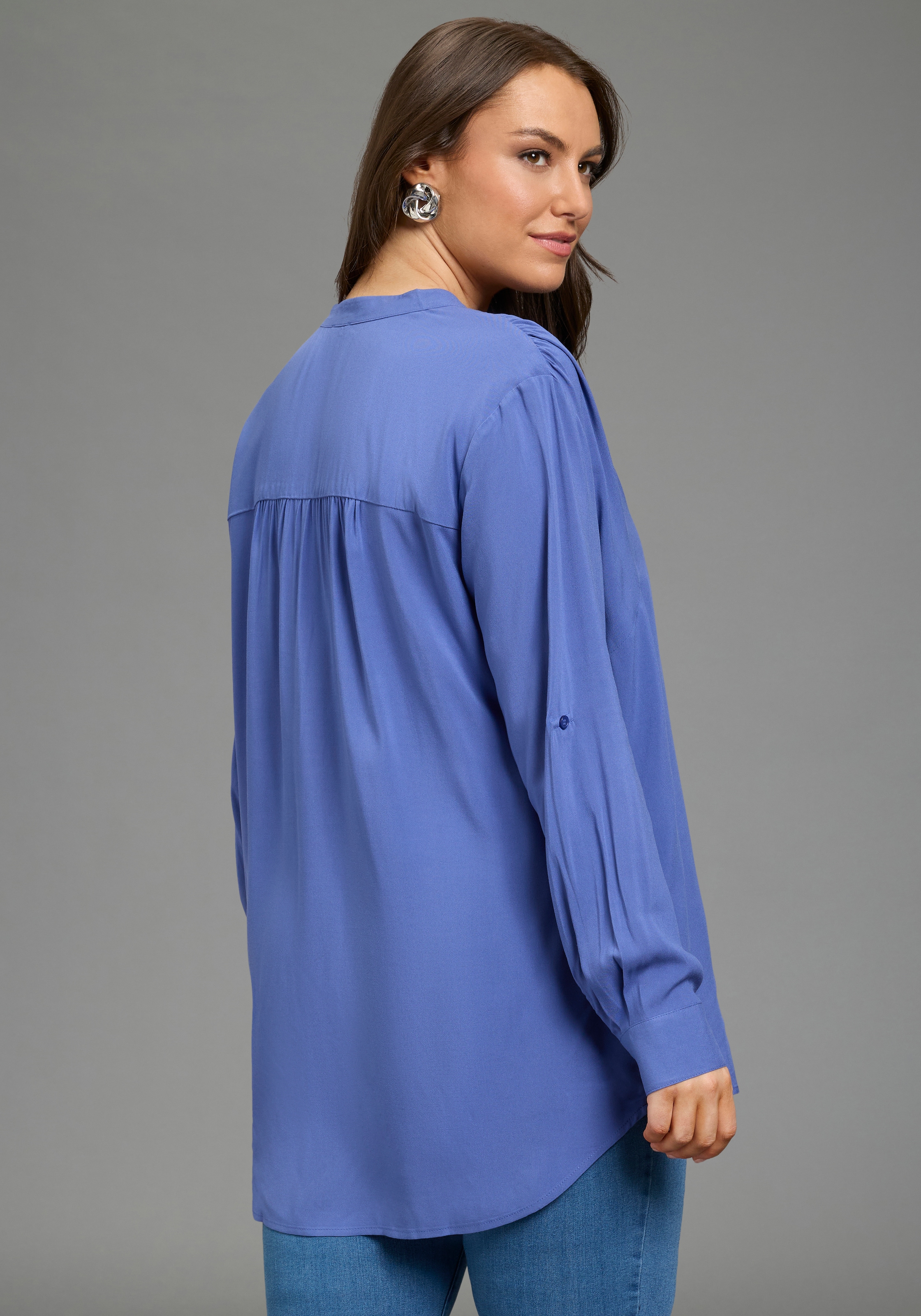 Laura Scott CURVE Chemisier long im Tunika Stil aus weicher Viskose - GROSSE GRÖSSE