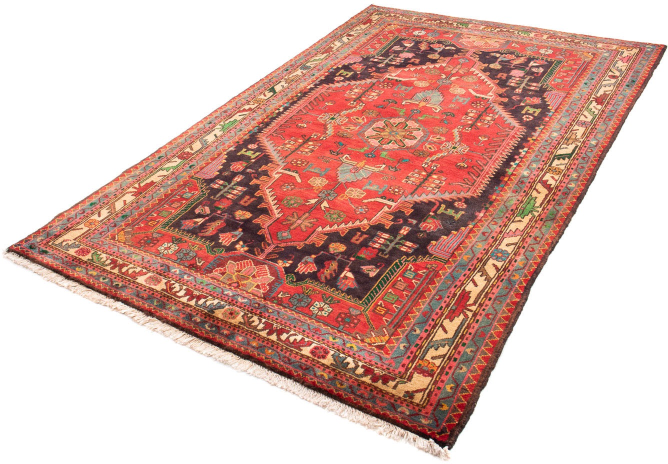 Image of morgenland Orientteppich »Perser - Nomadic - 220 x 135 cm - rot«, rechteckig, 10 mm Höhe, Wohnzimmer, Handgeknüpft, Einzelstück mit Zertifikat bei Ackermann Versand Schweiz