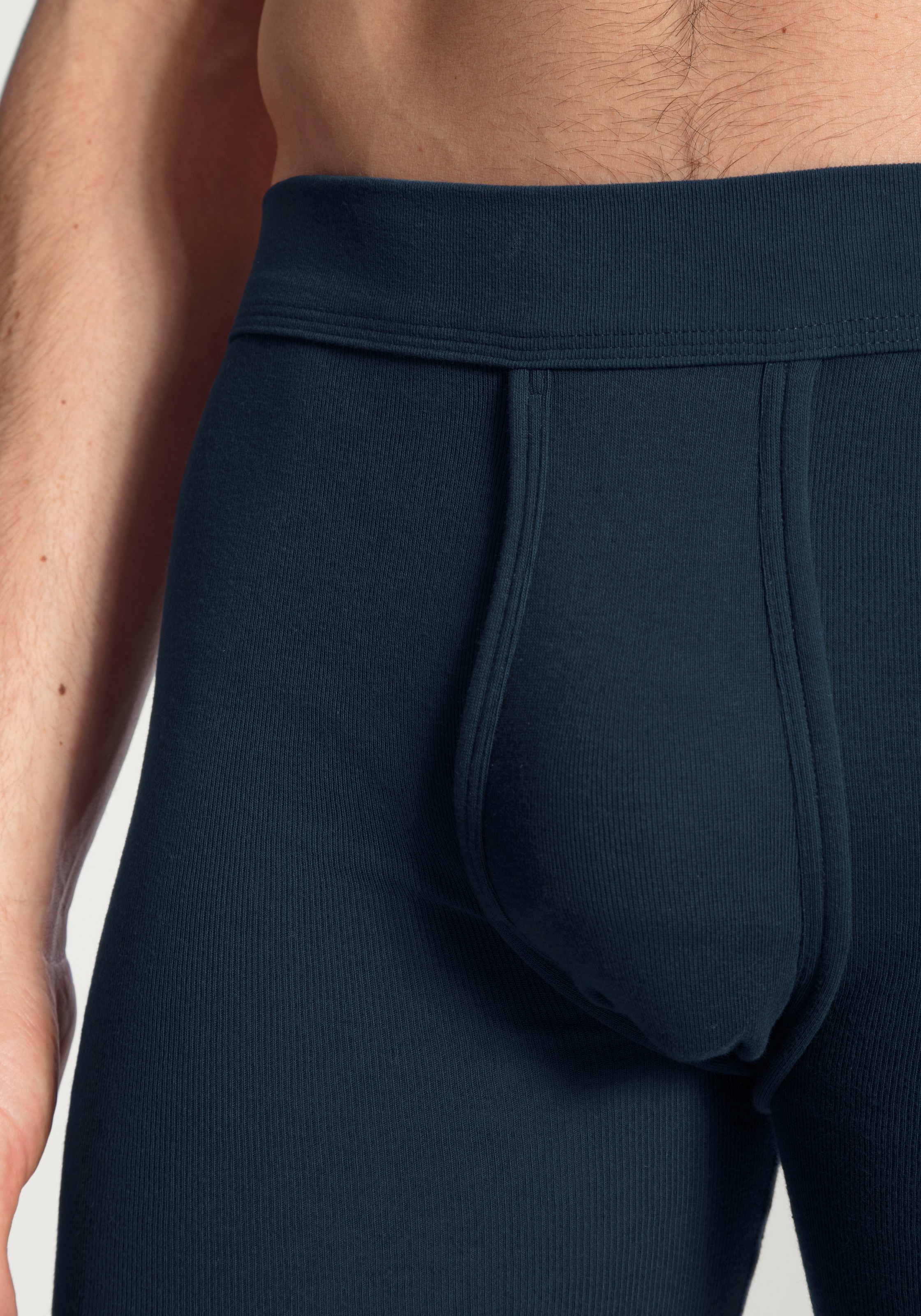 CALIDA Boxer long »Cotton 1:1« elastischer Softbund, Eingriff, Feinripp-Qualität, langes Bein