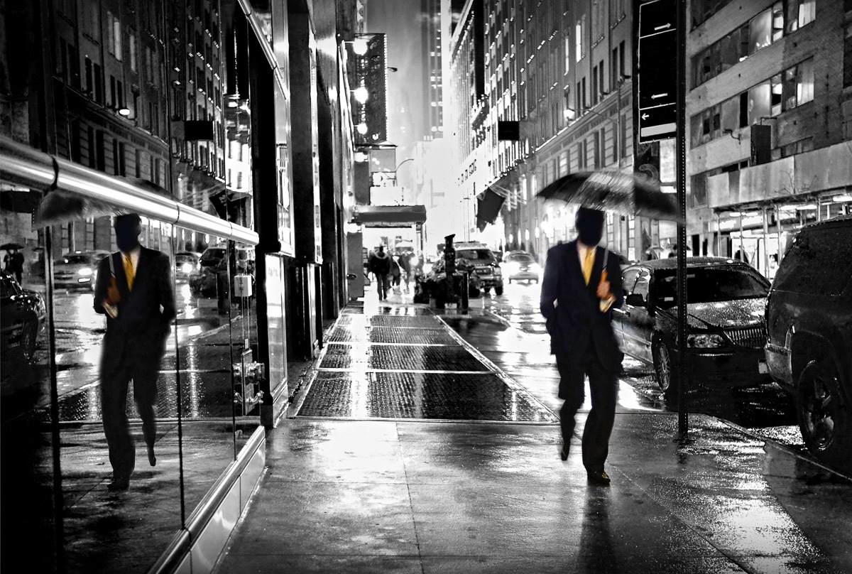 Image of Papermoon Fototapete »Wet Manhattan Street«, Vliestapete, hochwertiger Digitaldruck, inklusive Kleister bei Ackermann Versand Schweiz