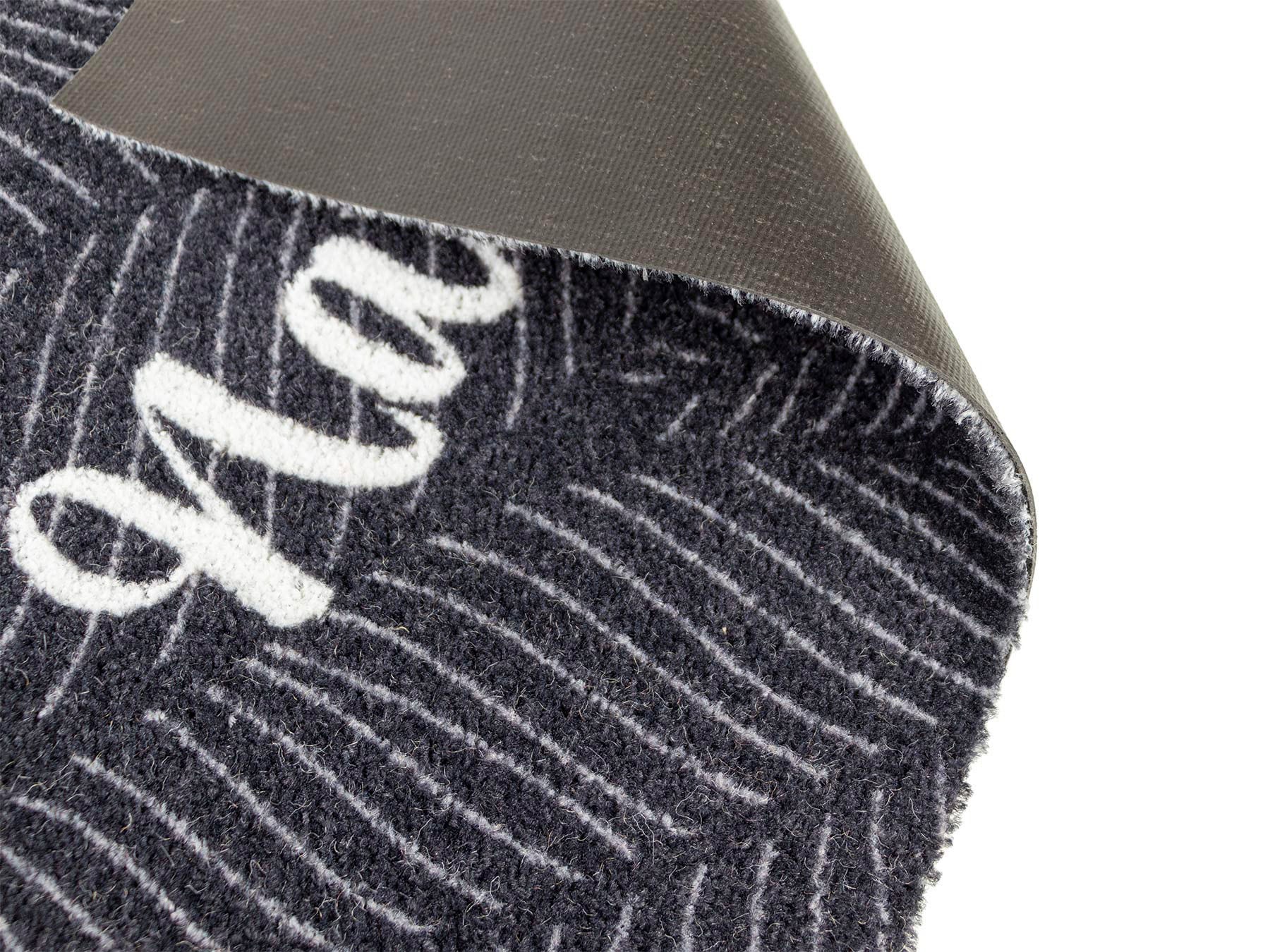 Primaflor-Ideen in Textil Fussmatte »Schmutzfangmatte COUNTRY, Nature«, rechteckig, 7 mm Höhe, Schmutzfangmatte, Kokos-Optik, mit Spruch, rutschhemmend, waschbar