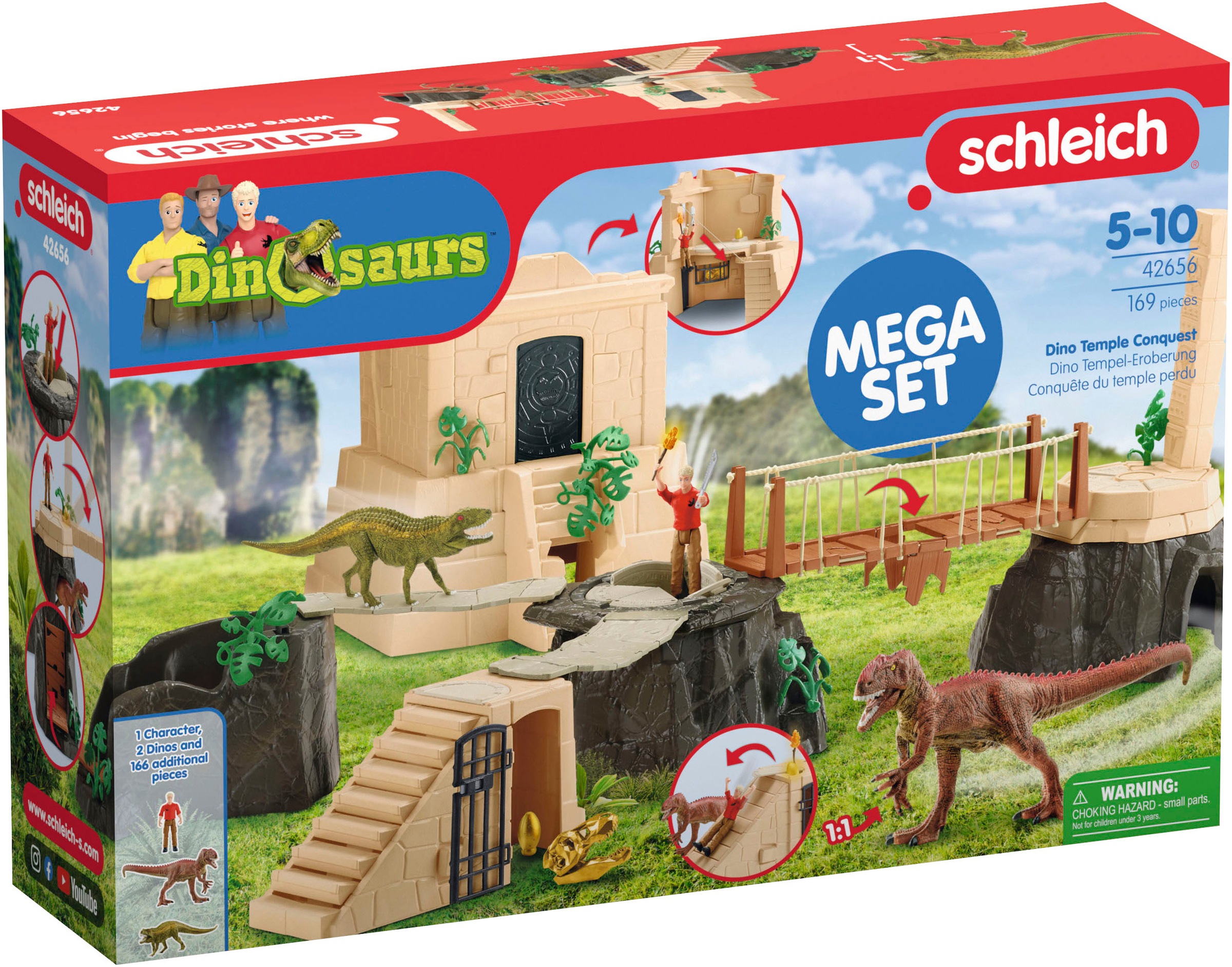 Image of Schleich Spielwelt "DINOSAURS, Dino Tempel-Eroberung Mega-Set (42656)"