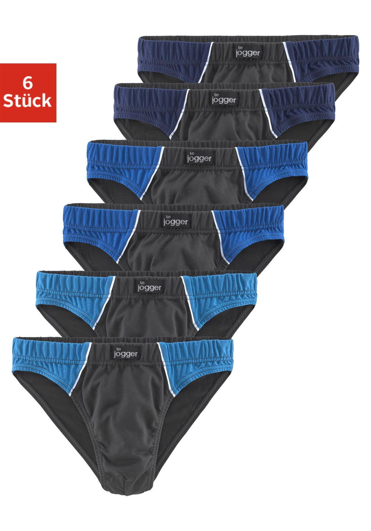 Image of le jogger Slip Packung, 6 Stk. mit kontrastfarbenen Highlights