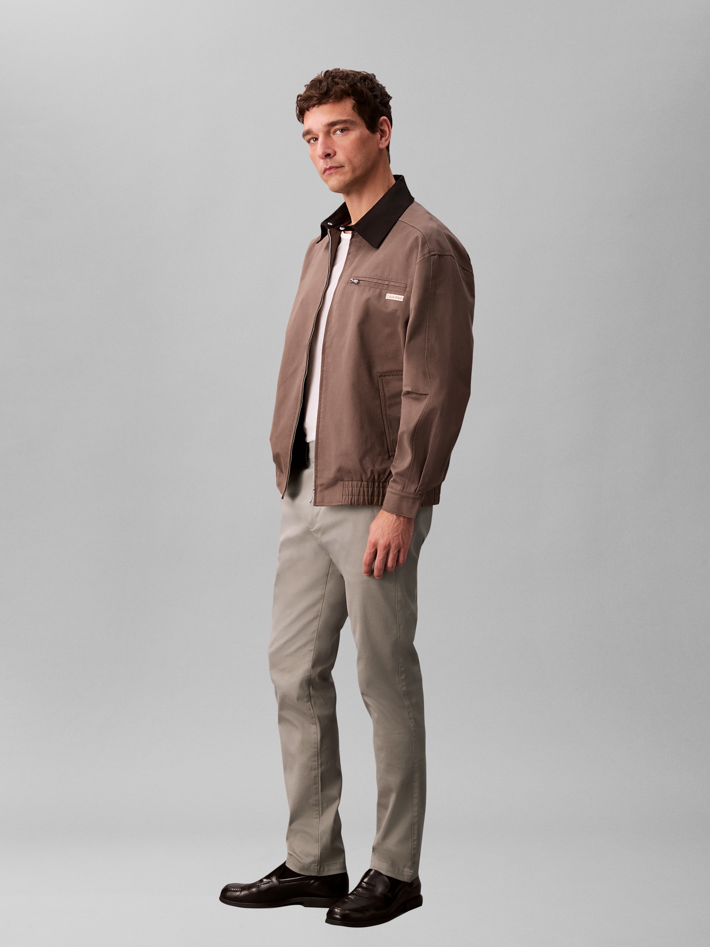 Calvin Klein Pantalon en tissu »SLIM REFINED COTTON STRETCH TROU«  slim fit avec poches latérales