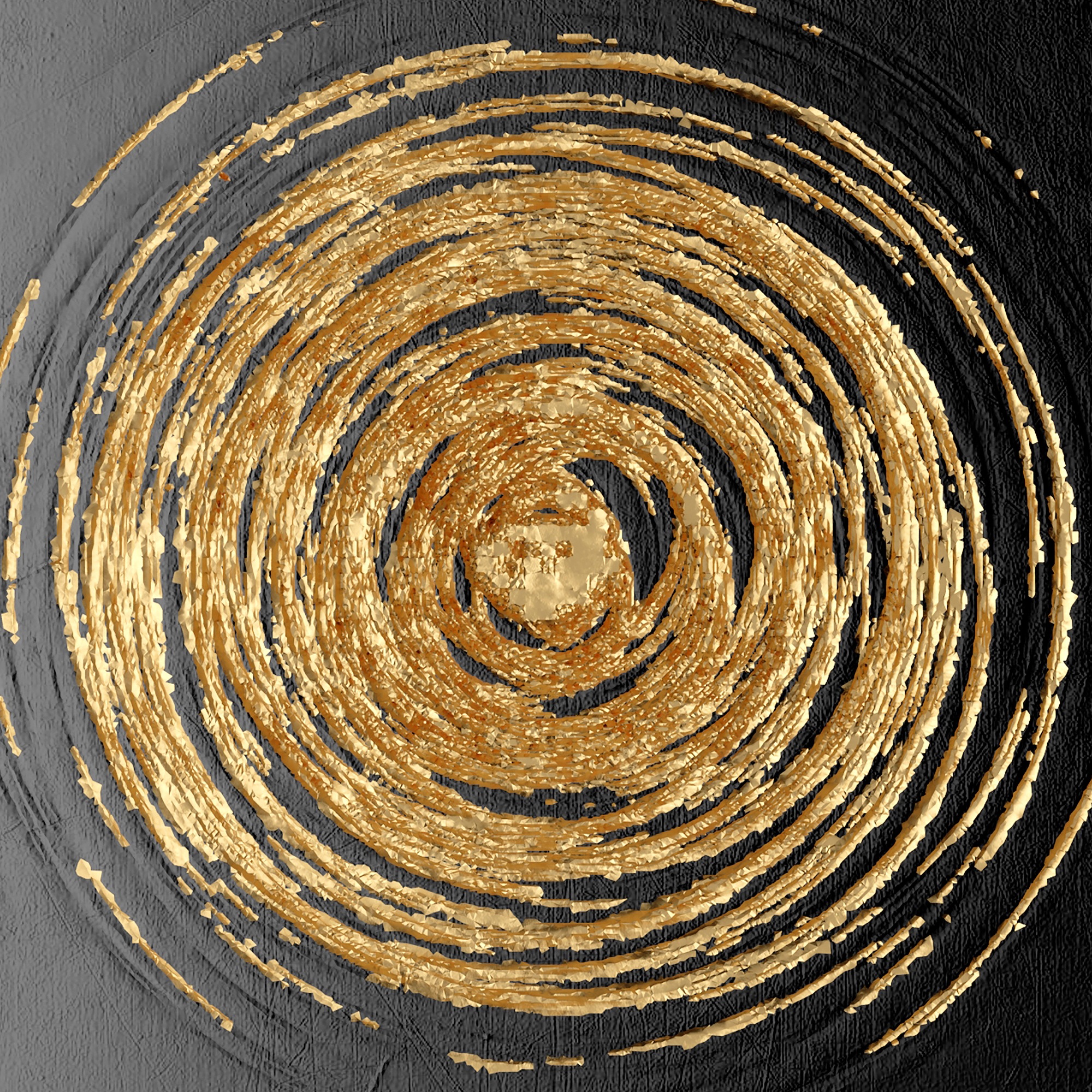 Image of GOODproduct Leinwandbild "Black and Gold" Abstrakt Formen Kunst Modern 1 Stk. tlg. Akustikbild mit sehr guten Schallabsorptions-Eigenschaften