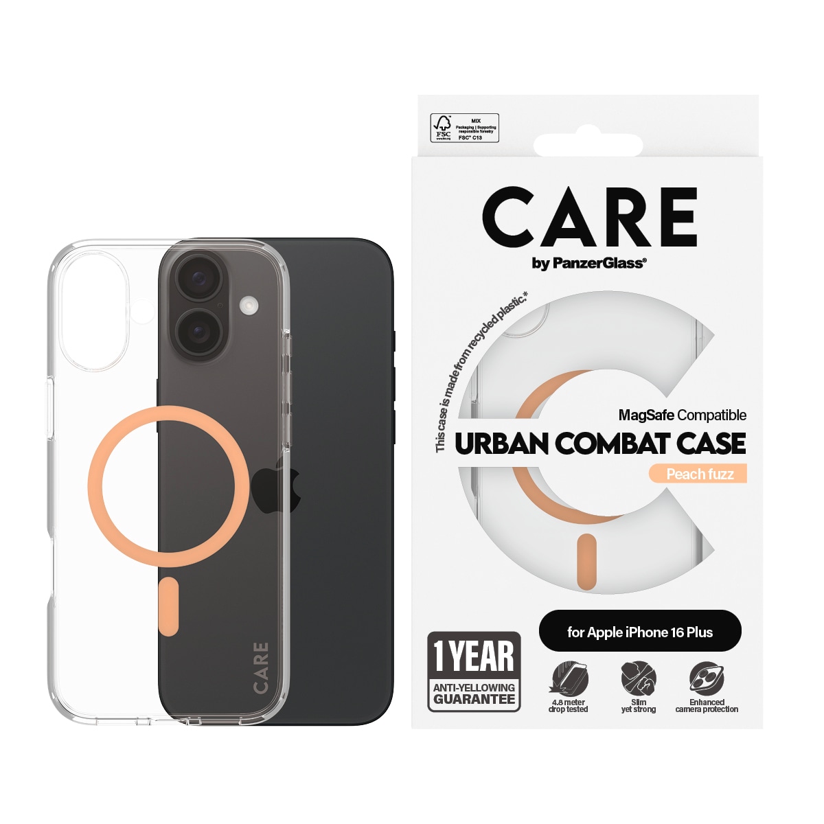 Image of CARE by PanzerGlass Handyhülle "Urban Combat Case für Apple iPhone 16 Plus" iPhone 16 Backcover, Schutzhülle, Handyschutzhülle, Case, Schutzcase, stossfest