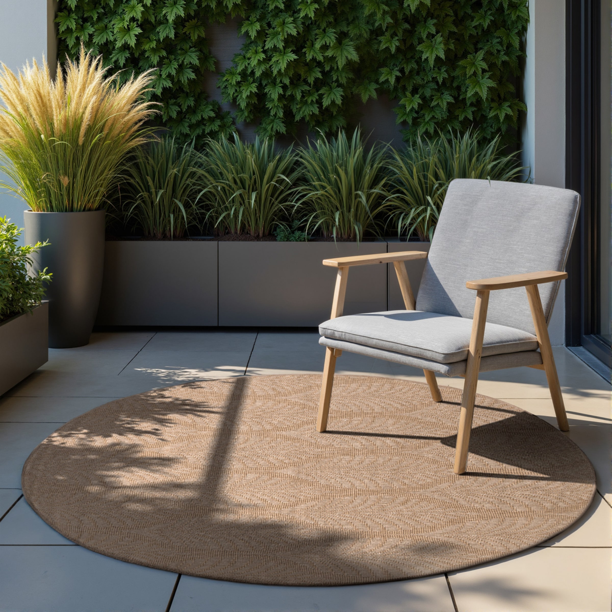 Image of HANSE Home Outdoorteppich "Liora Wendeteppich" rund 5 mm Höhe In und Outdoor, Flachgewebe, wetterfest, pflegeleicht, robust