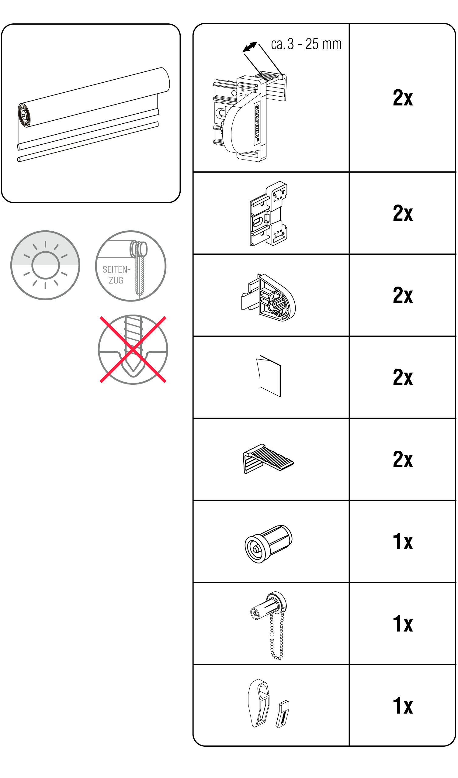 GARDINIA Store à tirage latéral »EASYFIX Rollo Natur« Lichtschutz mit Bohren/ohne Bohren freihängend Schraubmontage möglich