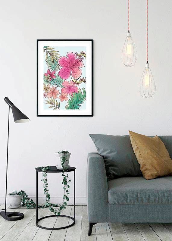 Komar Bild »Ariel Flowers«, Disney, (1 St.), Wandbild zur Dekoration im Kinderzimmer - ohne Rahmen