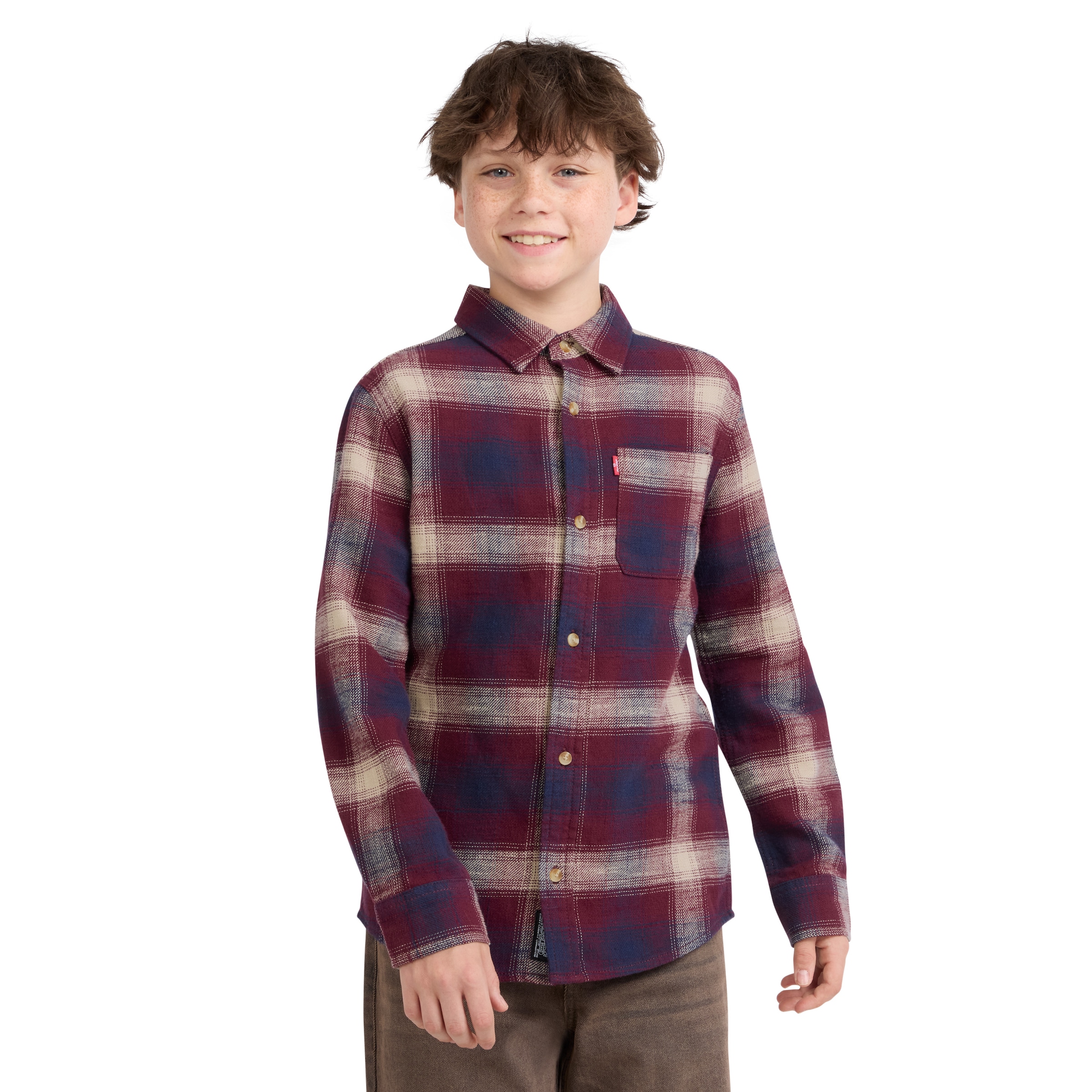 Image of Levis Kids Karohemd "LVB SHADOW PLAID SHIRT" aus Baumwolle - for Boys