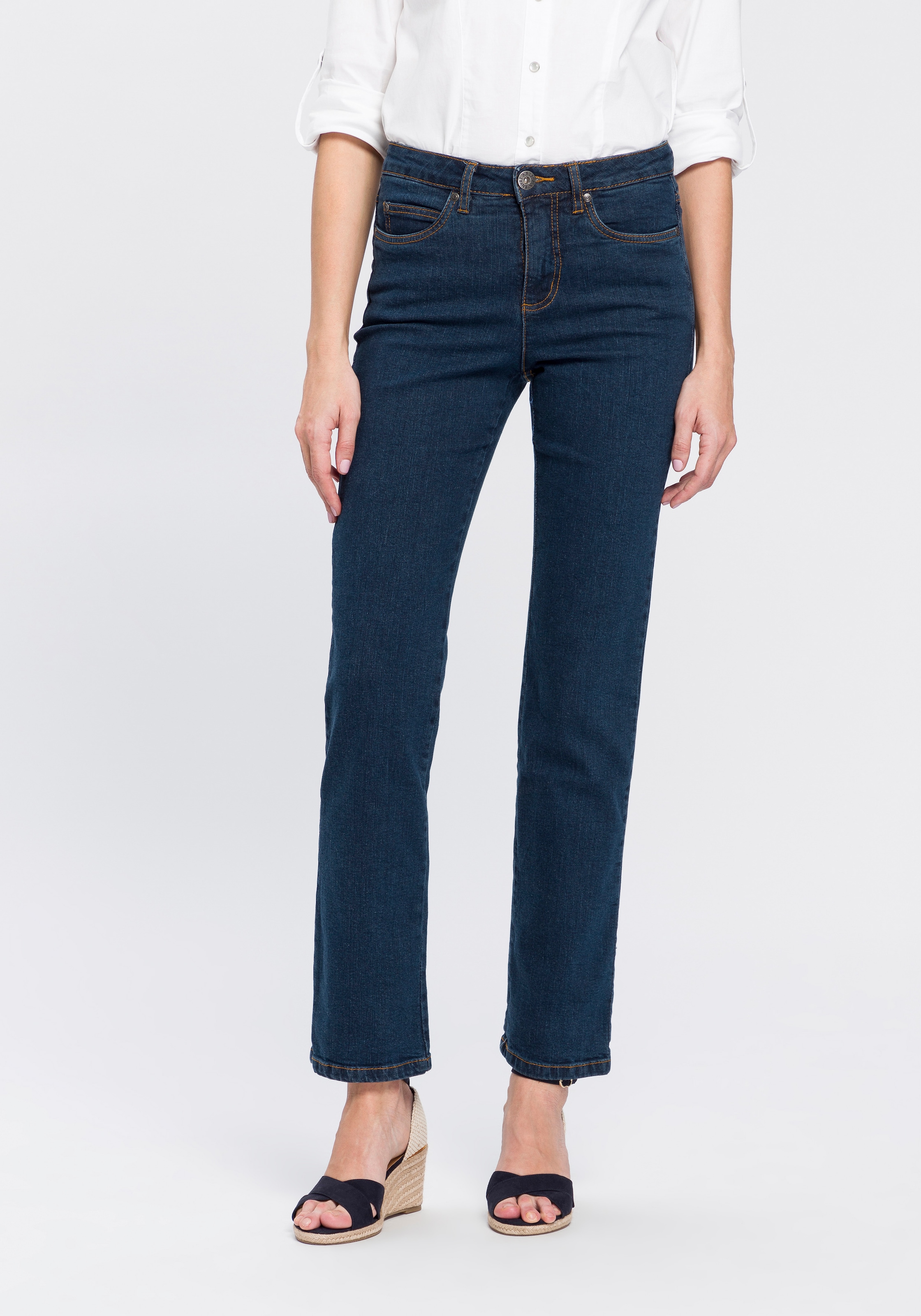 High kaufen Arizona Jeans Waist ♕ »Comfort-Fit«, versandkostenfrei Gerade