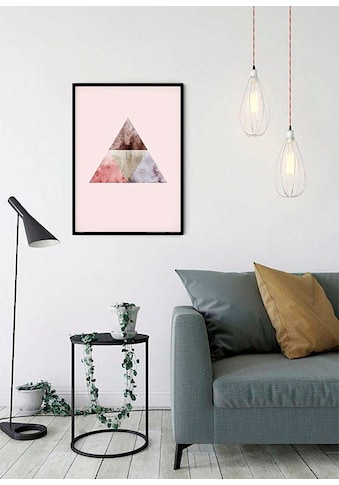 Poster »Triangles Top Red«, Formen-Kunst, (1 St.)
