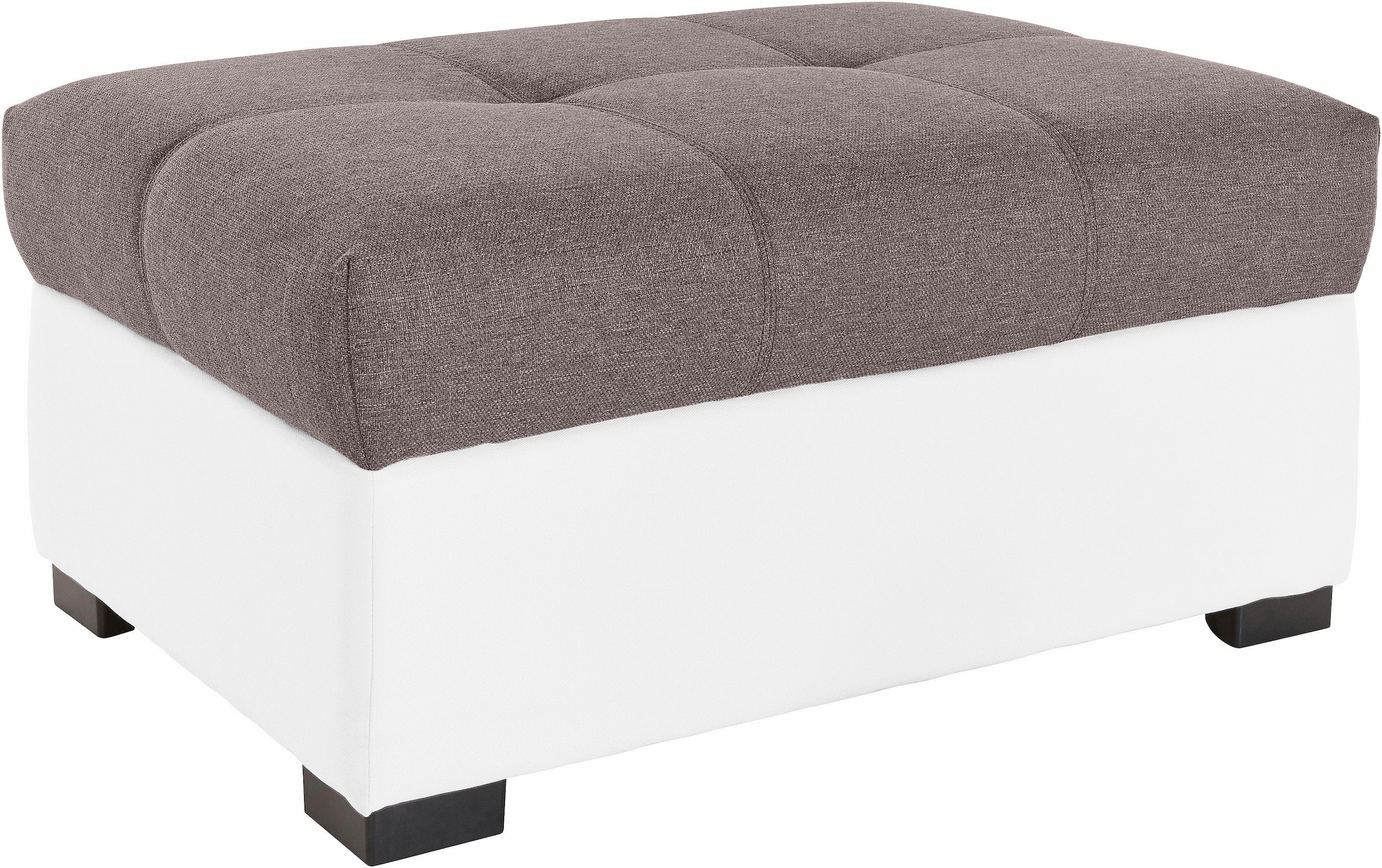 COTTA Polstergarnitur »Speedway U-Form«, (Set), Set bestehend aus: Wohnlandschaft mit Kopfteilverstellung & Hocker