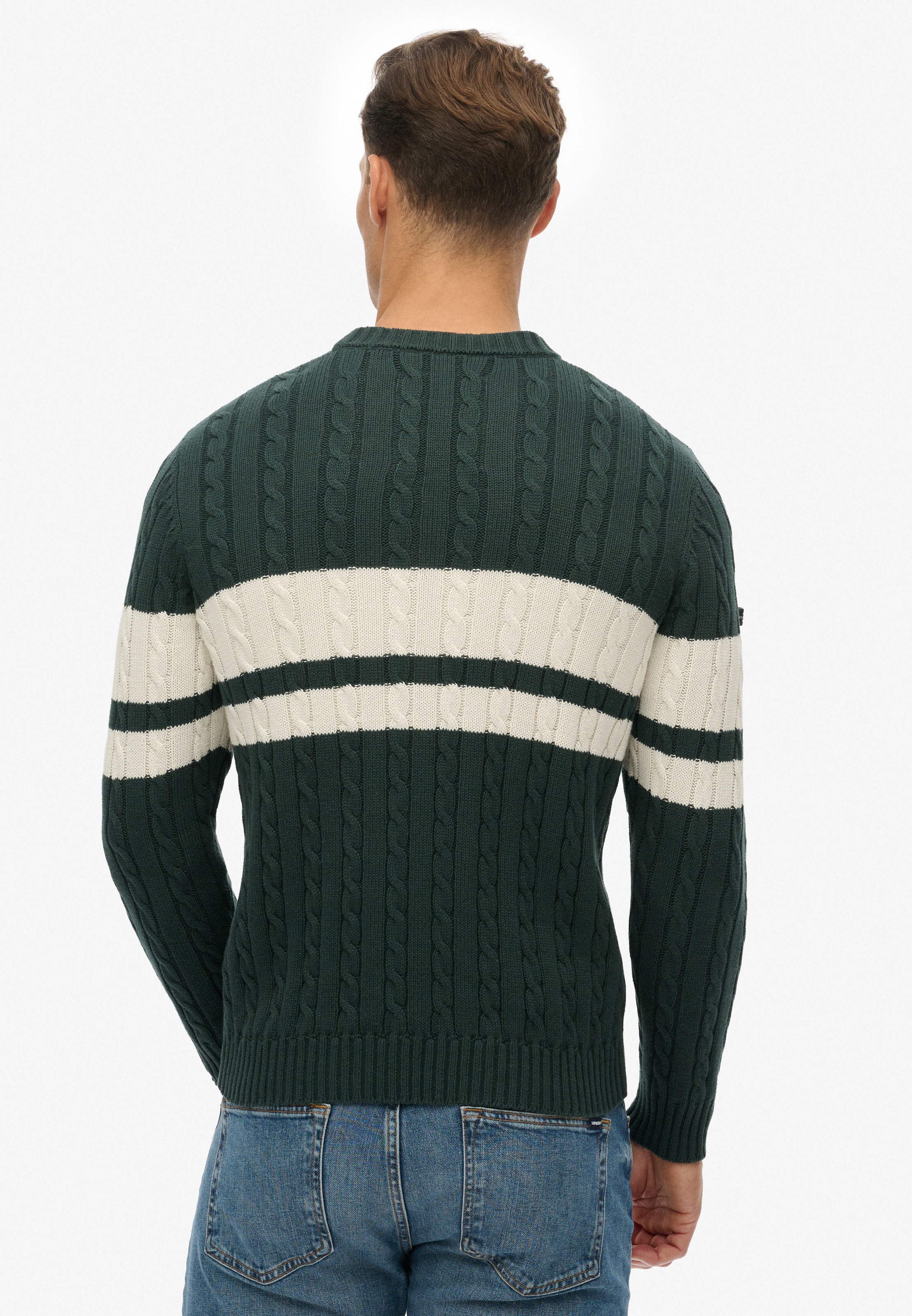 Superdry Strickpullover »Cotton Stripe Cable Jumper«