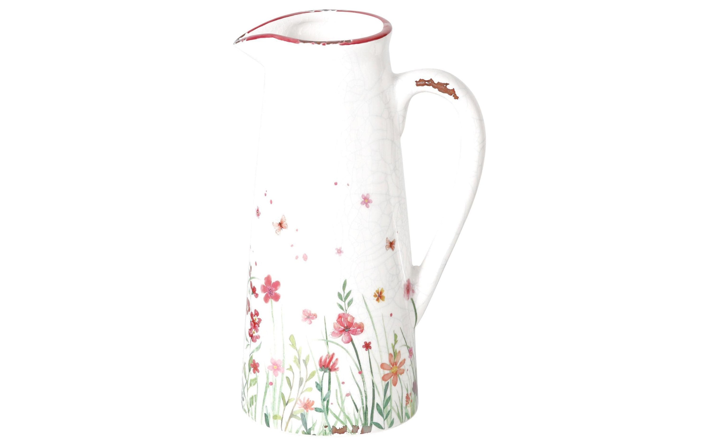 Image of BOLTZE Wasserkrug »Flowery H: 27 cm Weiss« bei Ackermann Versand Schweiz