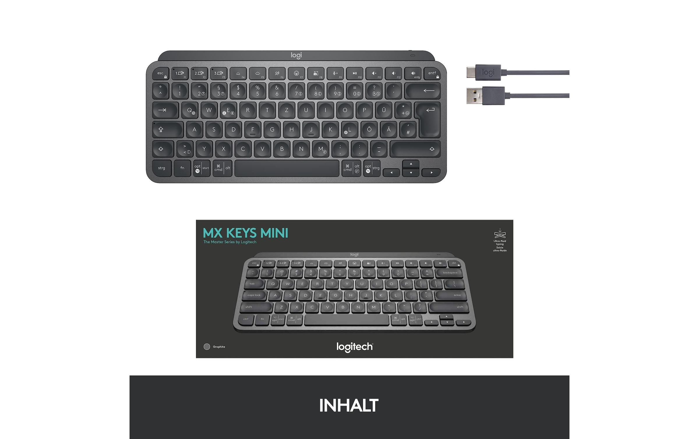 Logitech Tastatur »Logitech MX Keys Mini graphite«