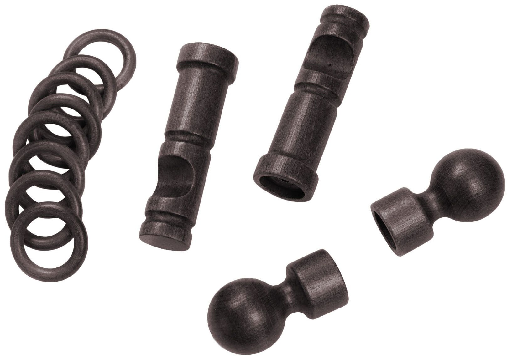 SN DECO GROUP Gardinenstange »Giro« 1 läufig-läufig Fixmass 28 mm, Holz, verschiedenen Längen und Farben, Komplettset