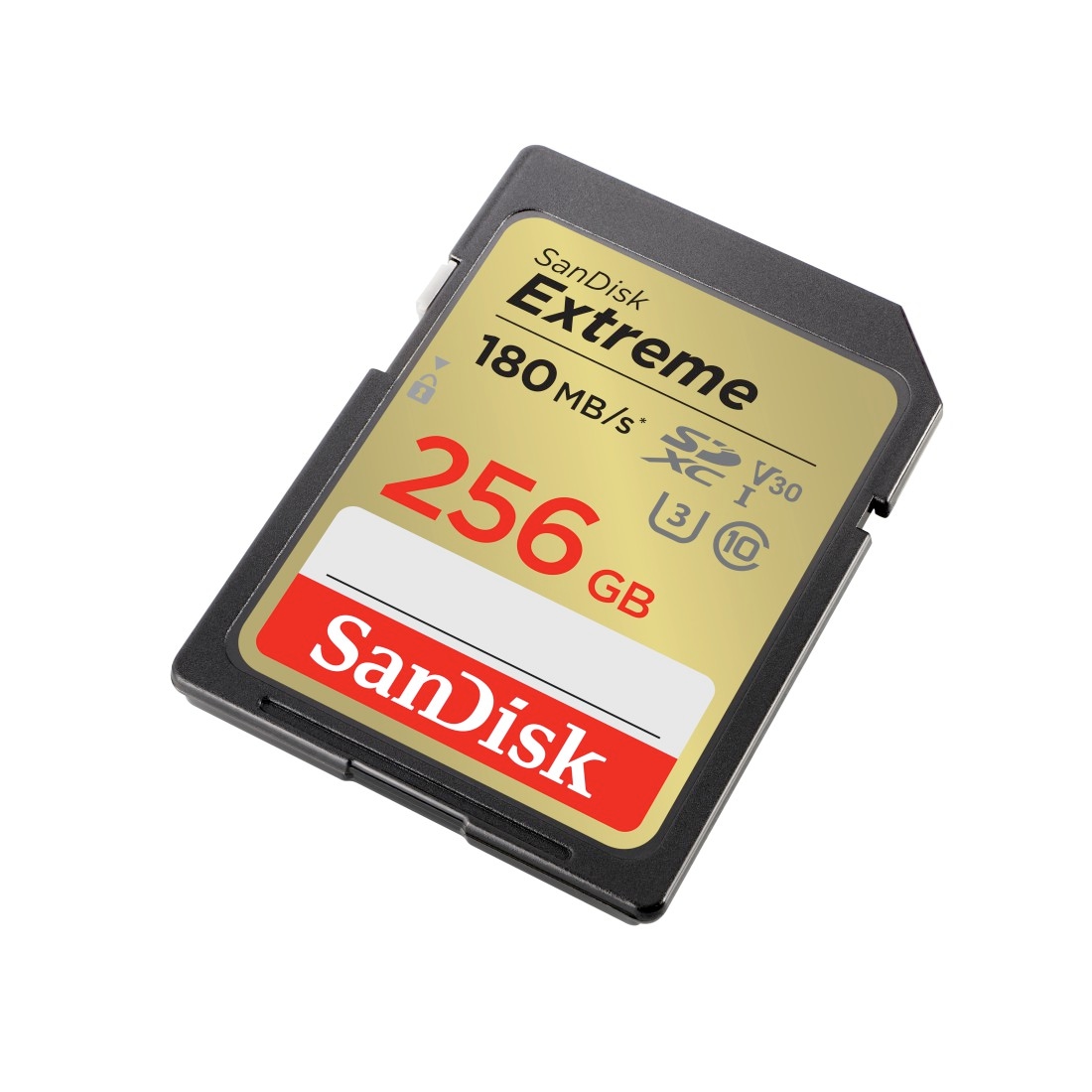 Sandisk Speicherkarte »SDXC Extreme 256GB (180/130 MB/s R/W), 1 Jahr RescuePRO Deluxe«, (UHS Class 3 180 MB/s Lesegeschwindigkeit)