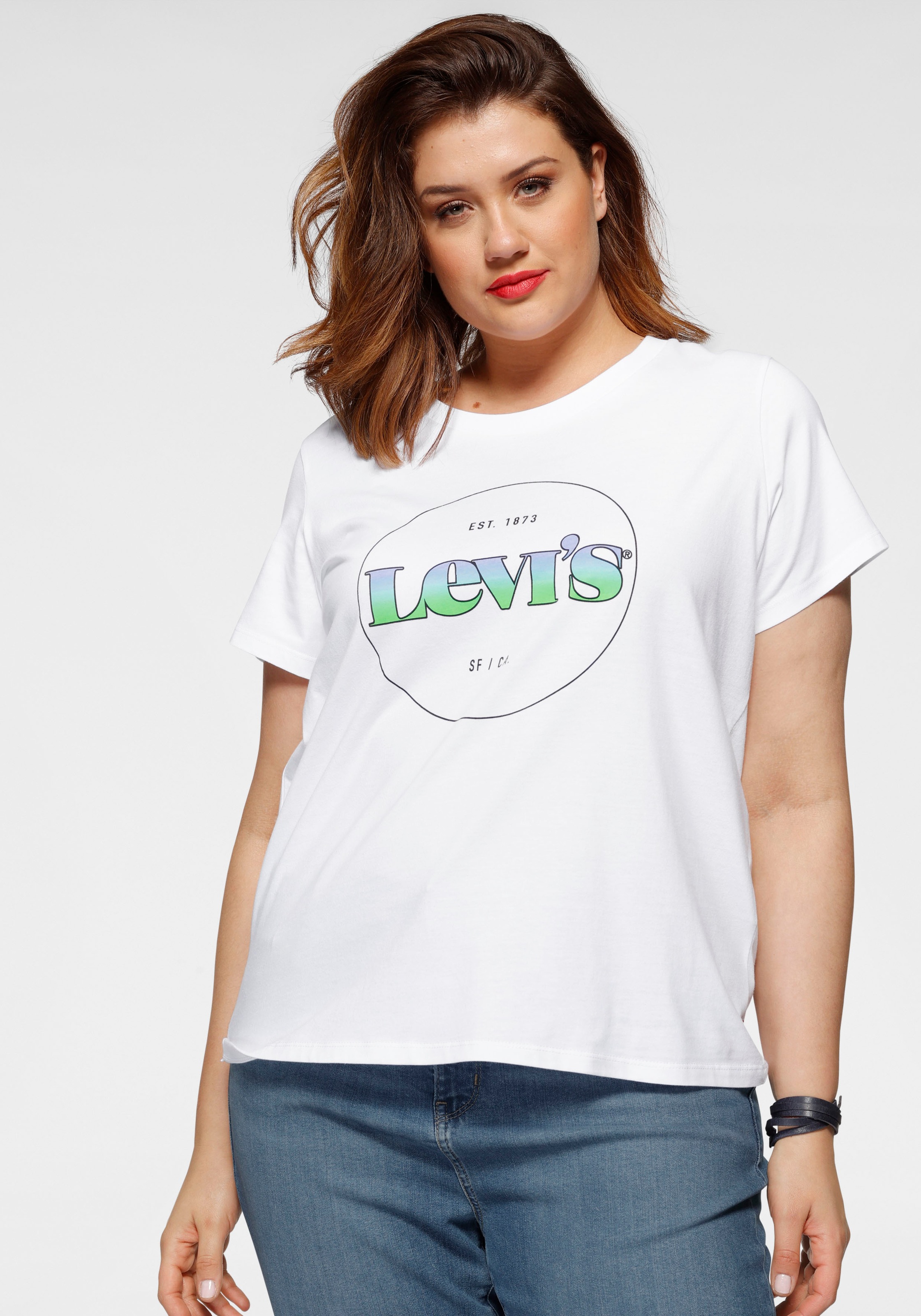 Image of Levi's® Plus Print-Shirt »The perfect Tee«, mit buntem Levis-Logodruck bei Ackermann Versand Schweiz
