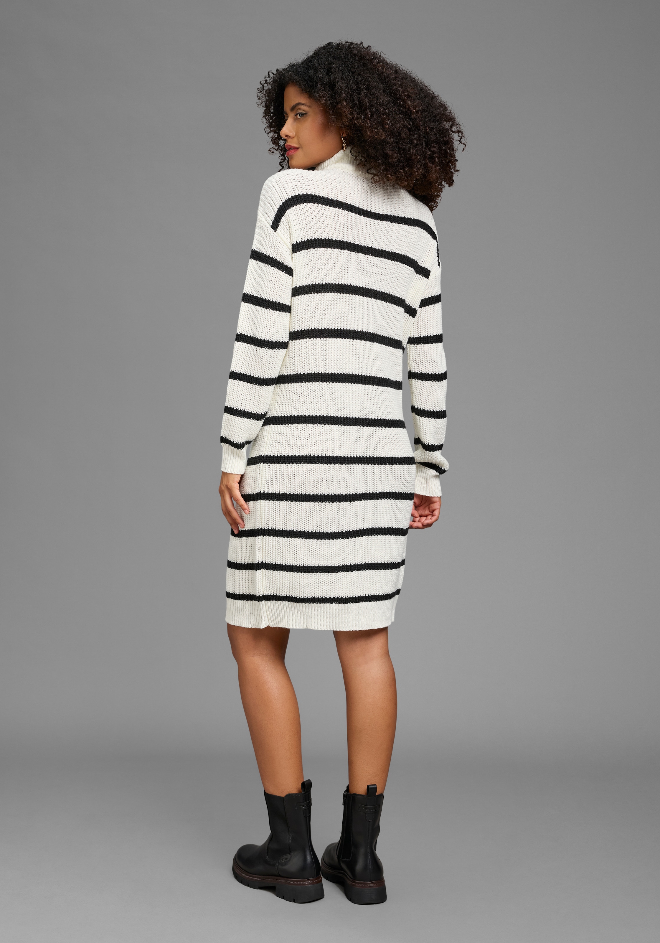 Neun Monate Umstandskleid »Umstand-Strickkleid mit Zipper - Stillpullover« Langarm, aus Strickmaterial, mit Reissverschluss