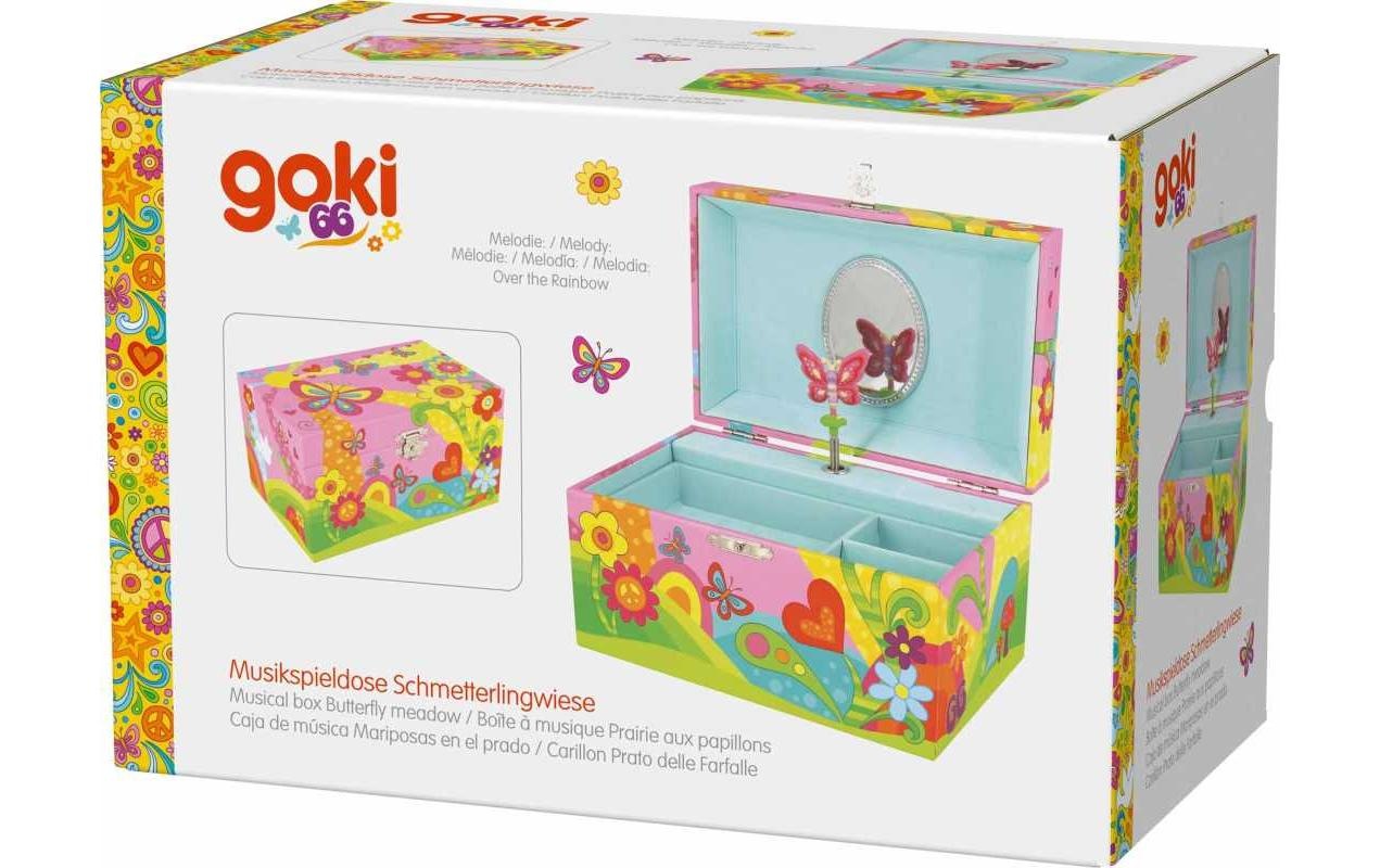 goki Spieluhr »Schmetterlingswiese Melodie: Over the Rainbow«