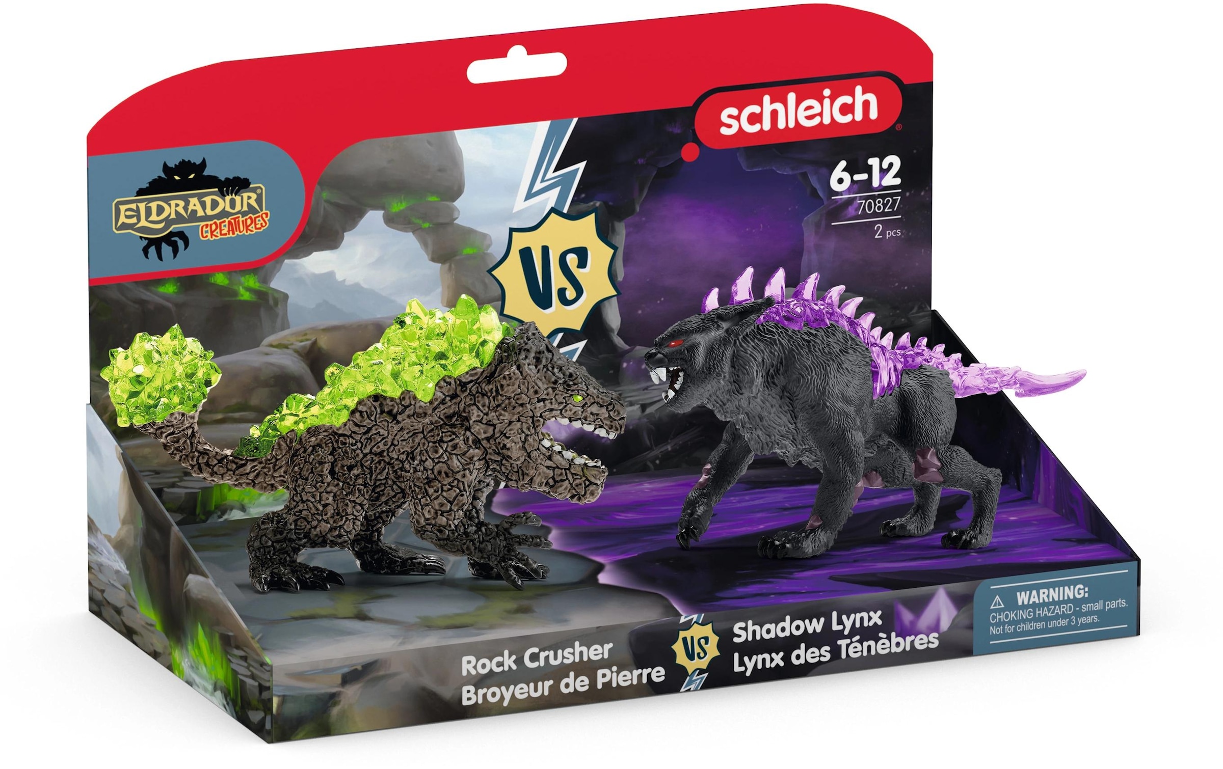 Schleich® Personnage de jeu »Schattenluchs vs. Felsbrecher«