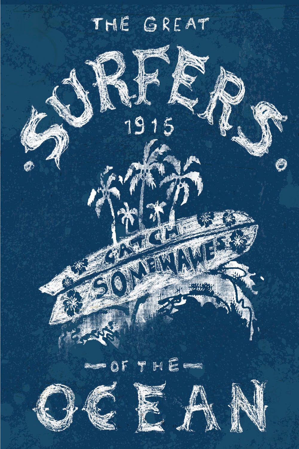 Image of queence Metallbild "Great Surfers" Schriftzug Schriftzüge 1 Stk. tlg. Stahlschilder