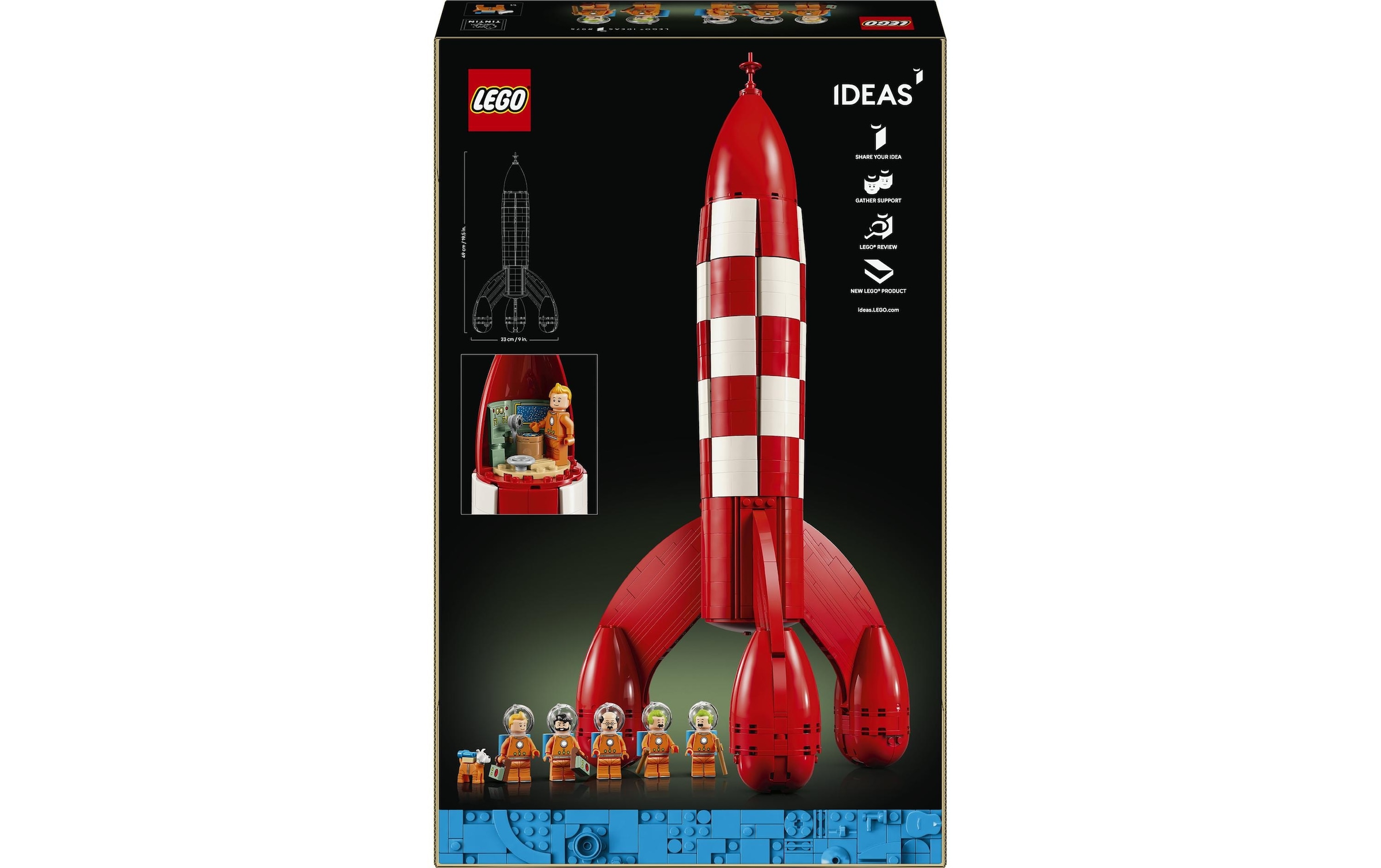 LEGO® Konstruktionsspielsteine »Die Mondrakete von Tim und Struppi (21367), LEGO Ideas« Made in Europe