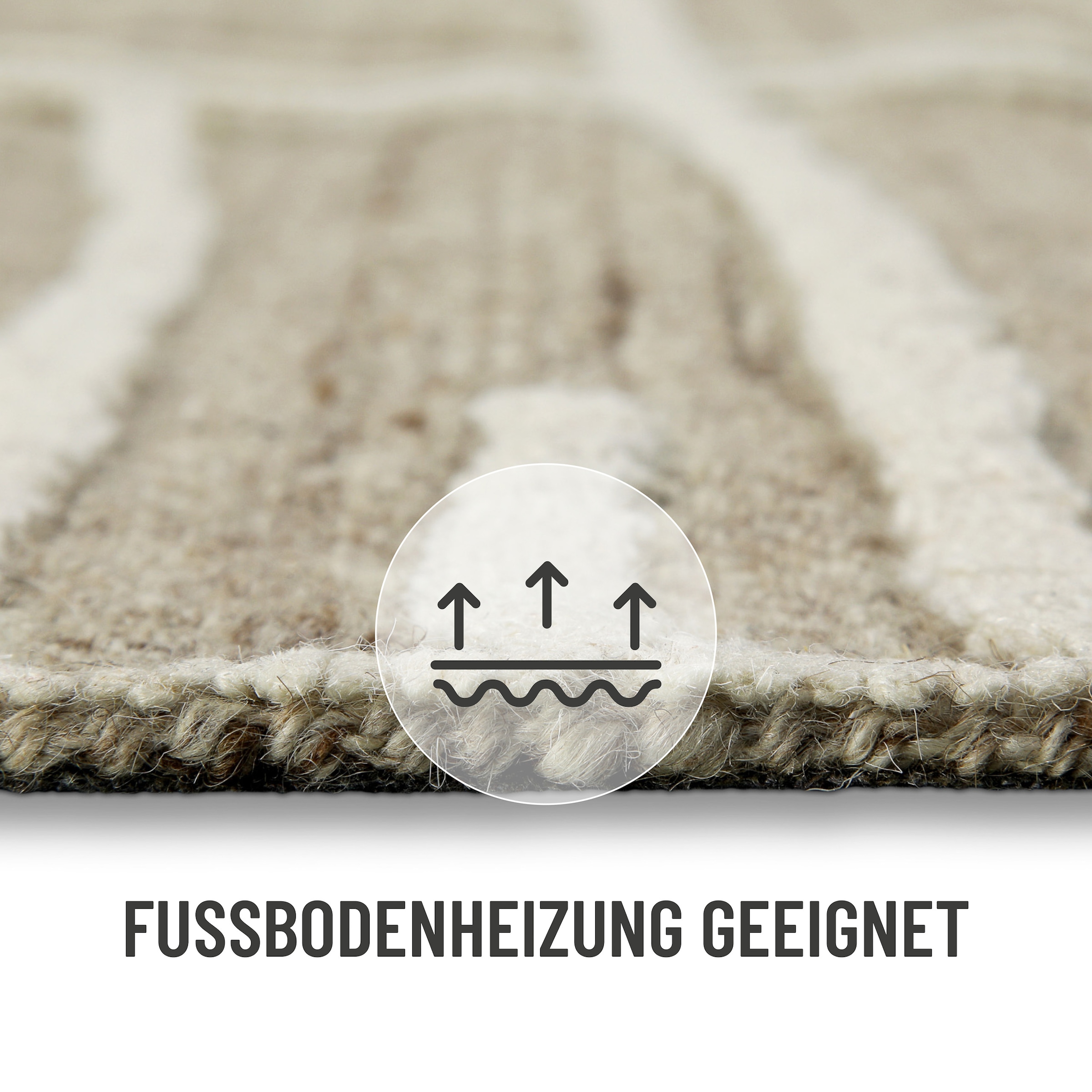 Wecon home Teppich »Hamptons TWENTYFIVE«, rechteckig, 10 mm Höhe, Läufer. Kurzflor, Wohnzimmer, Schlafzimmer, elegant, robust, abstrakt