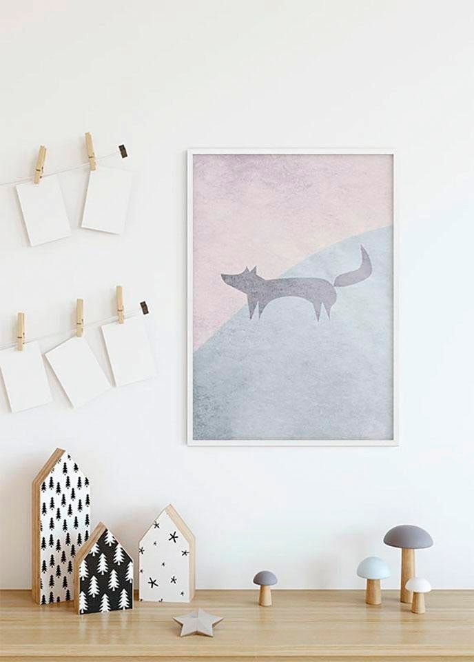 Image of Komar Bild "Wild and Free Fox" Tiere 1 Stk. tlg. Wandbild zur Dekoration - ohne Rahmen