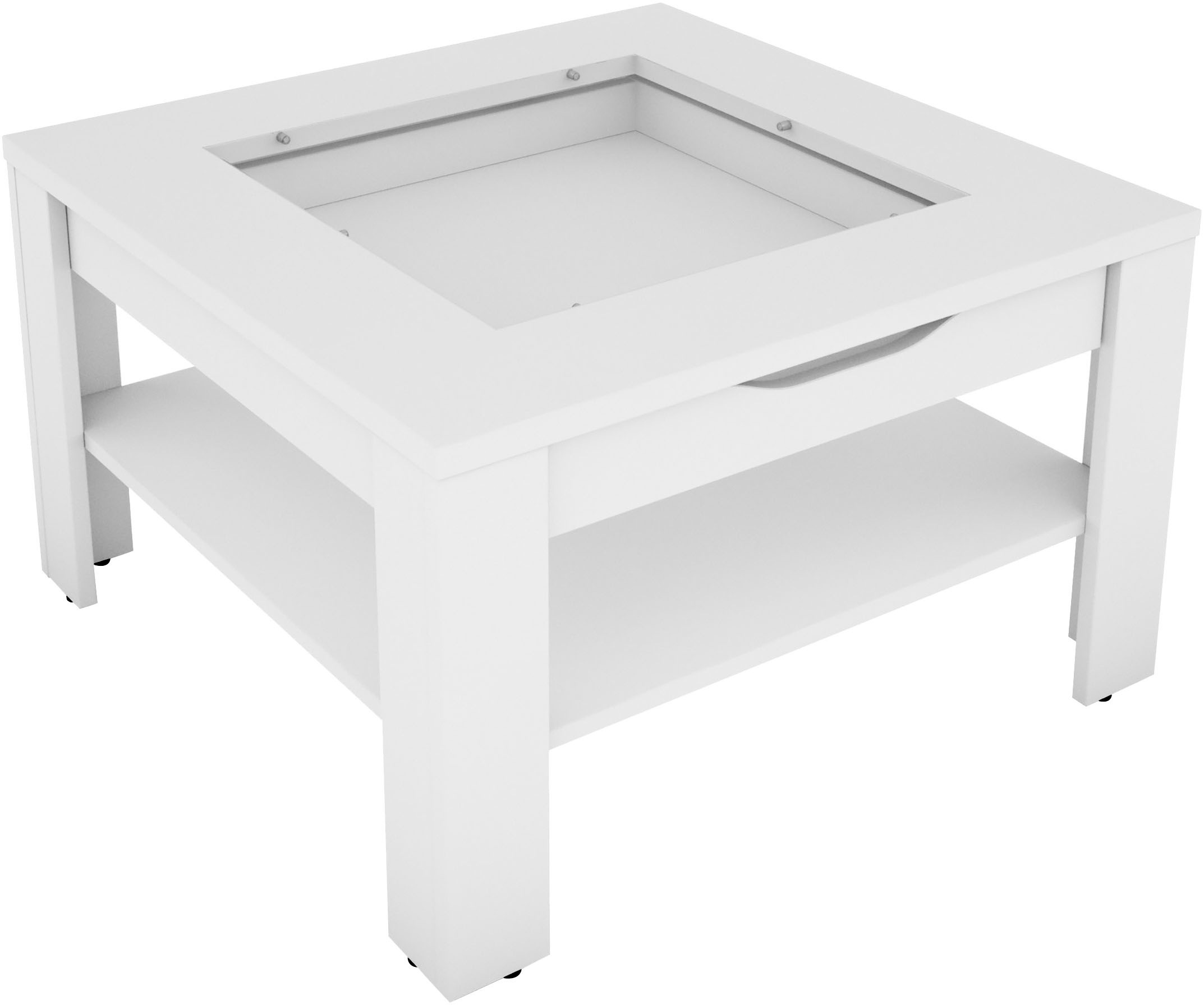 byLIVING Couchtisch »RALPH« Artisan Eiche, Old Wood oder weiss, 1 Schubkasten, Glaseinlageplatte