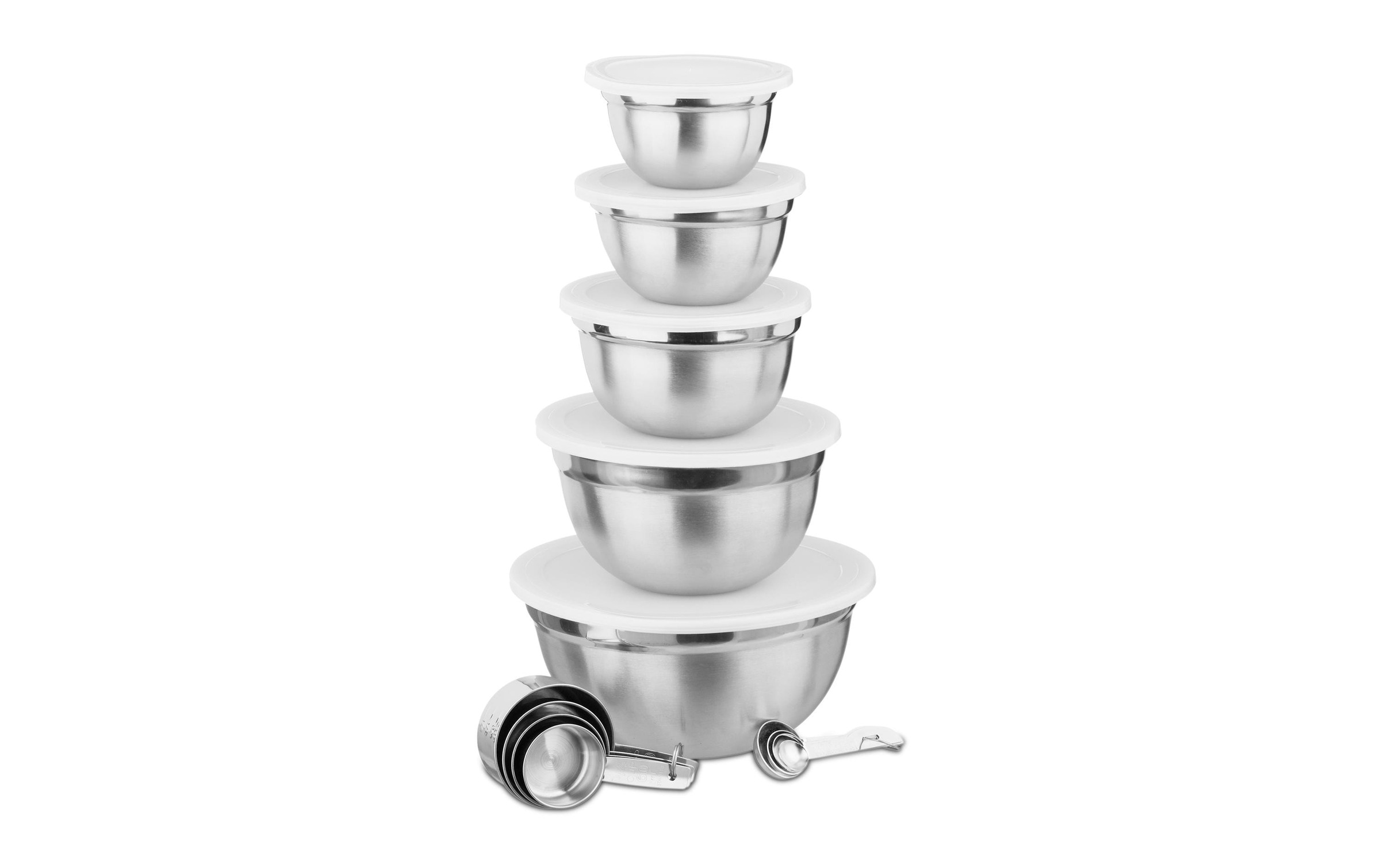 Image of relaxdays Schüssel "145 cm/16 cm/18 cm/215 cm/26 cm" aus Edelstahl