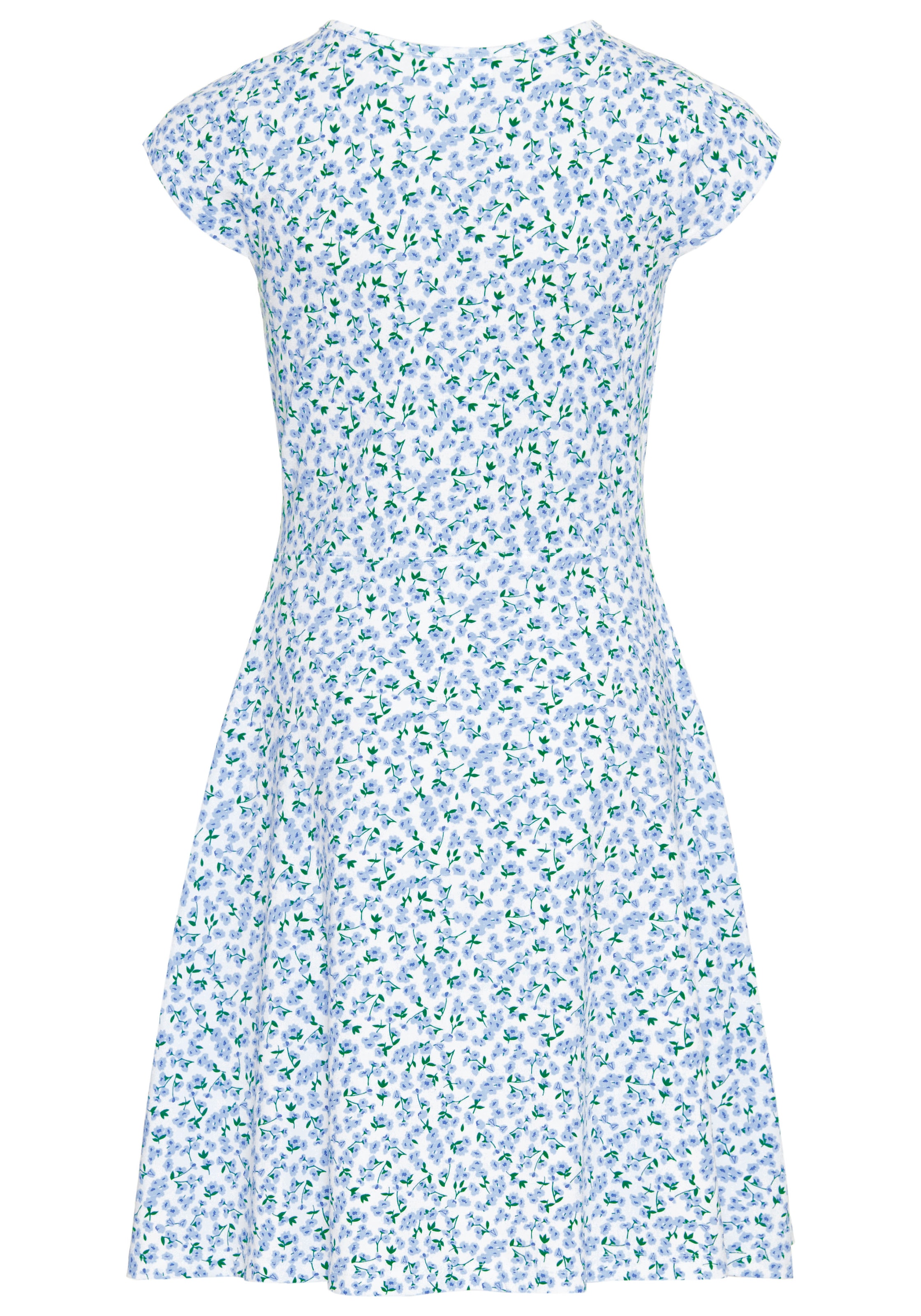 DELMAO Jerseykleid »Skaterkleid in Allover-Design«, weich fallendes Jersey-Kleid