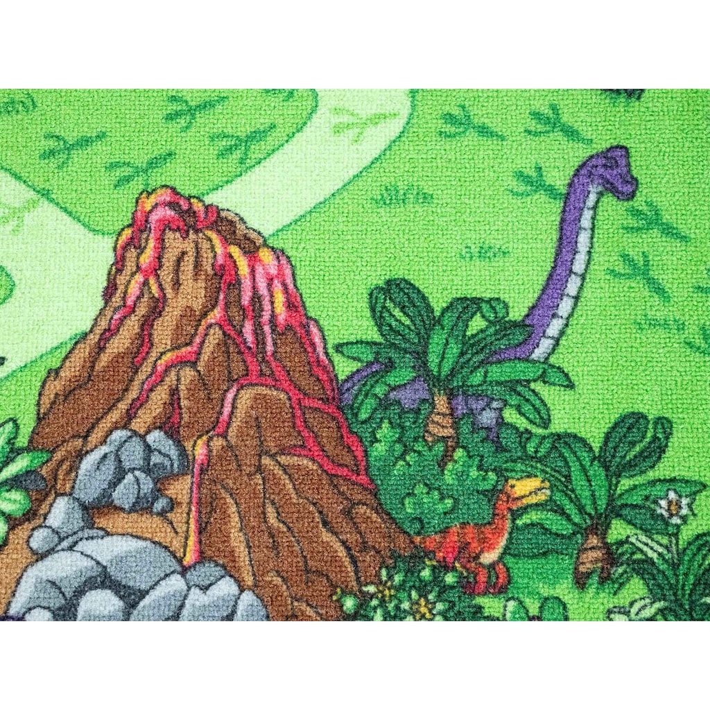 Primaflor-Ideen in Textil Kinderteppich »DINO«, rechteckig, Strassen-Spiel-Teppich, Motiv Dinosaurier, Kinderzimmer