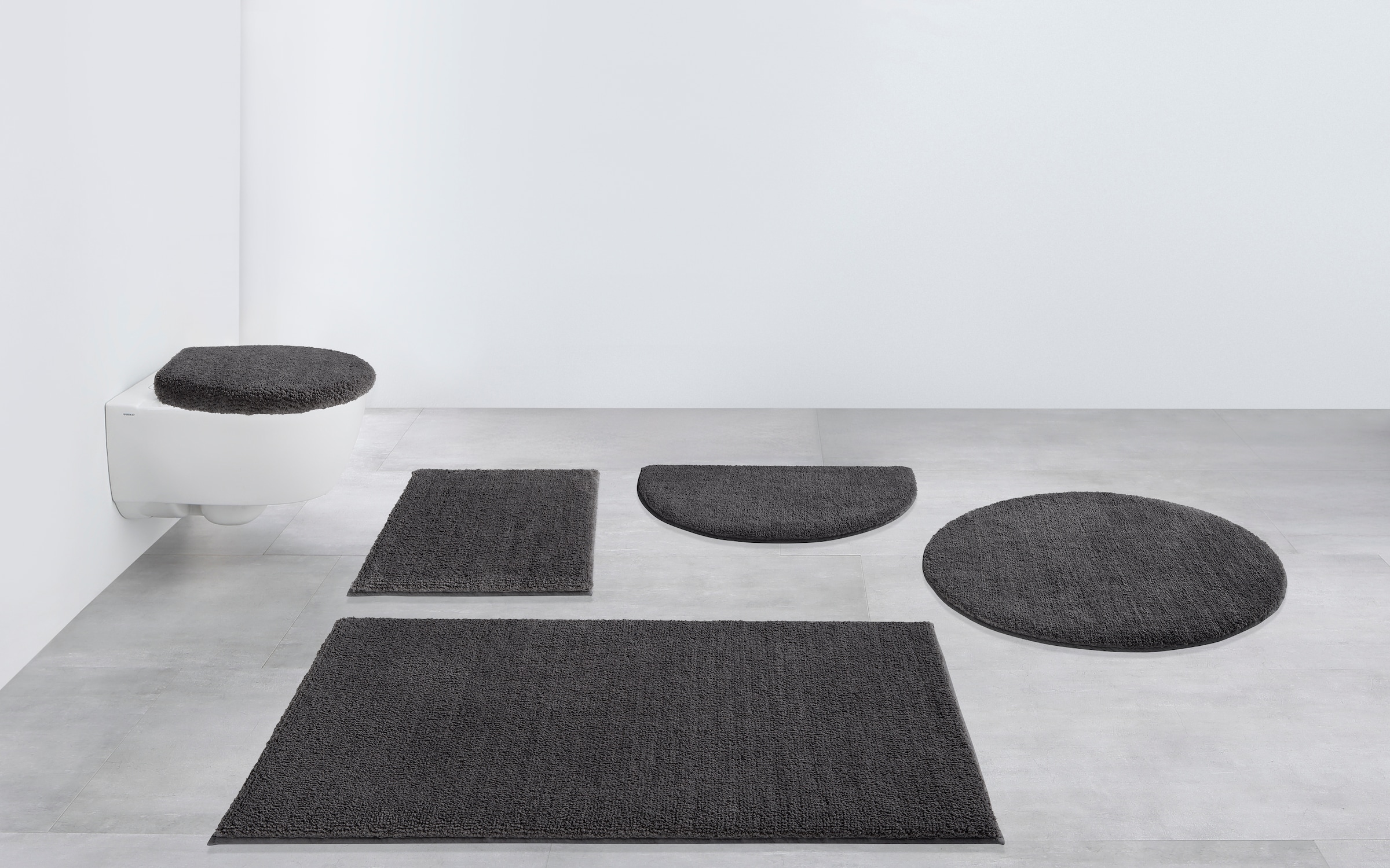 my home Badematte »Vanessa, Badvorleger, Badezimmer Teppich«, rutschhemmend beschichtet, schnell trocknend-fussbodenheizungsgeeignet-strapazierfähig, Badteppich, weiche Haptik, unifarben