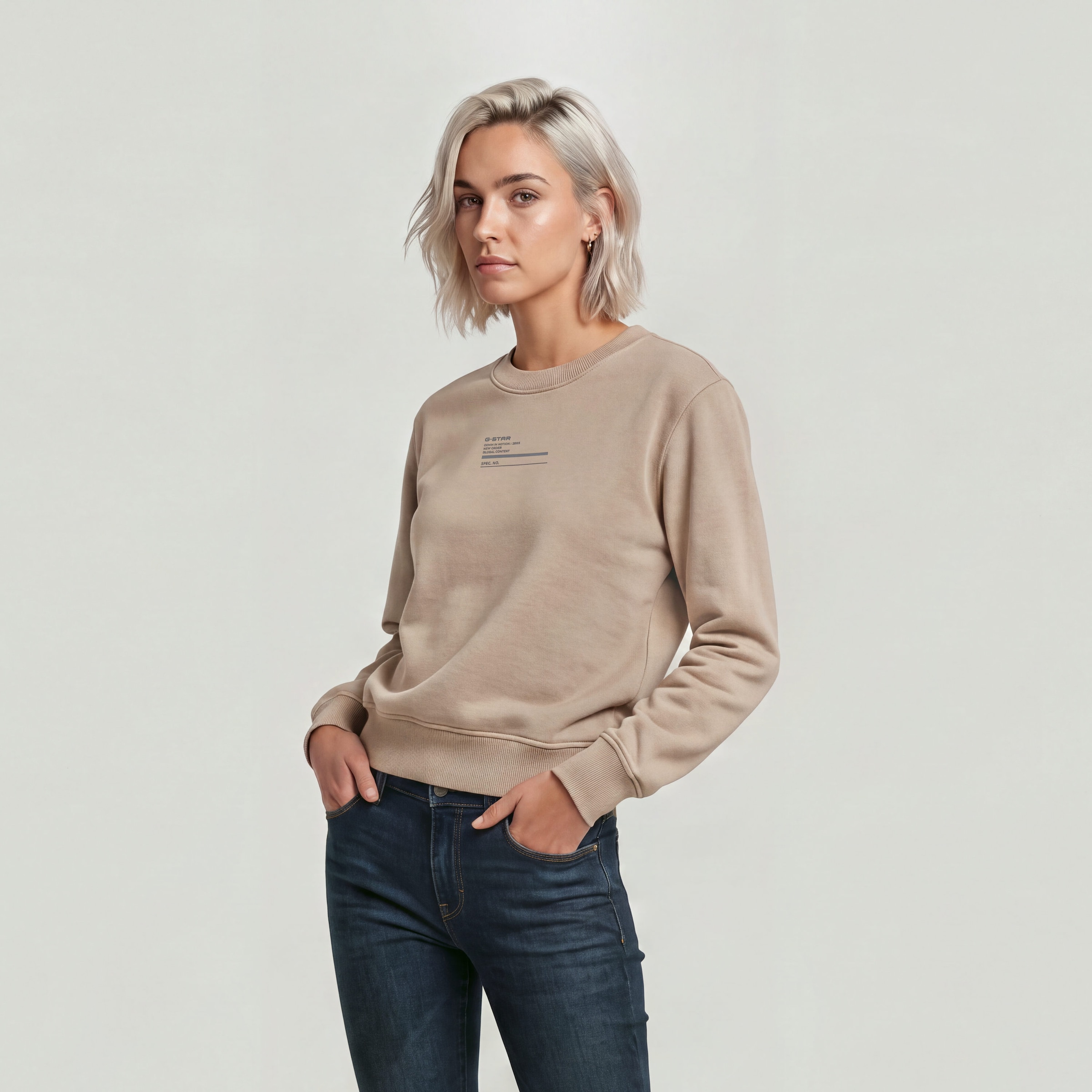 Image of G-STAR Sweater "Regular Graphic Wmn", mit dezentem Print, Baumwollqualität